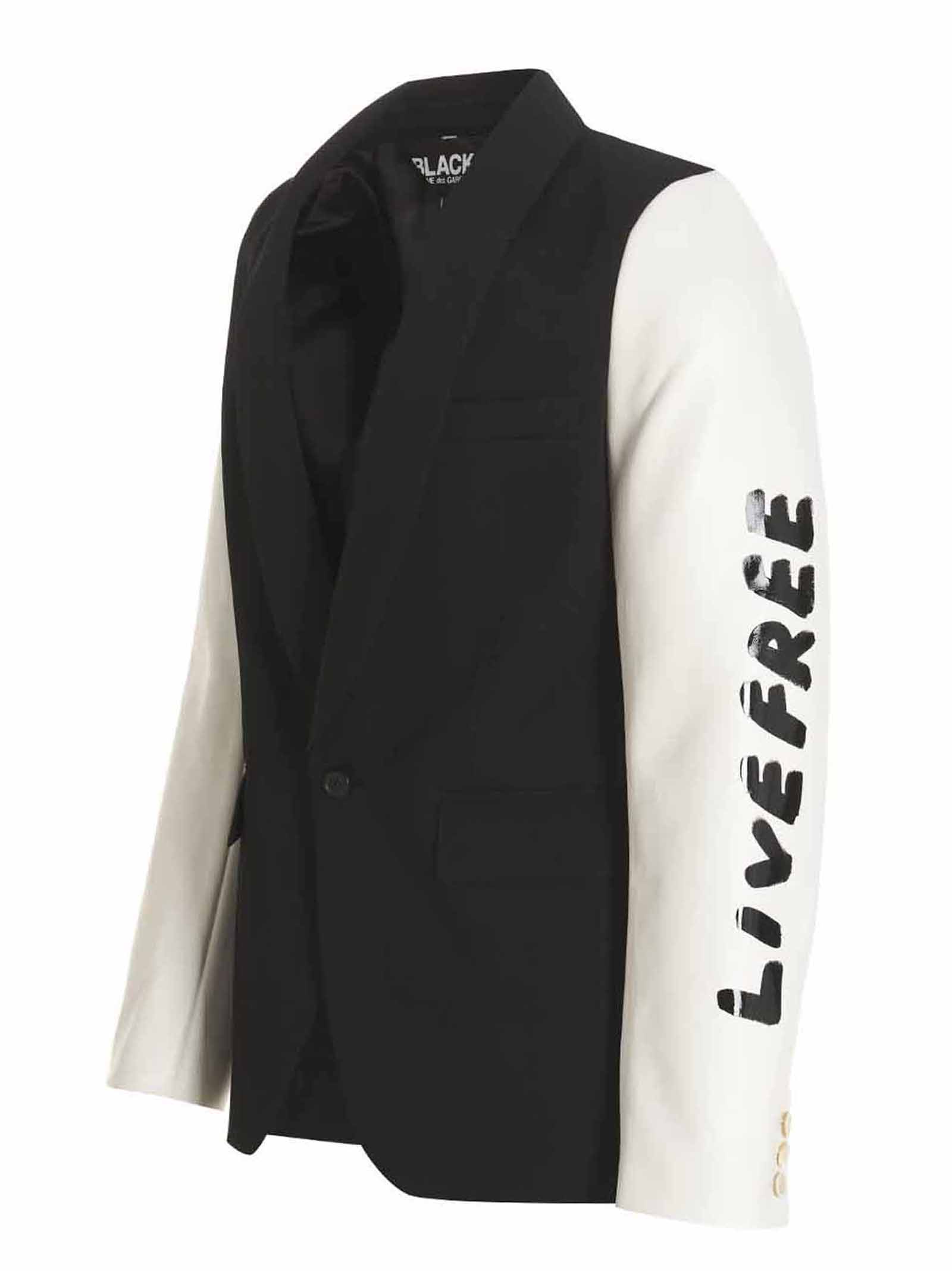 Comme Des Garcons Black 'True Heart Strong Mind' Blazer Jacket