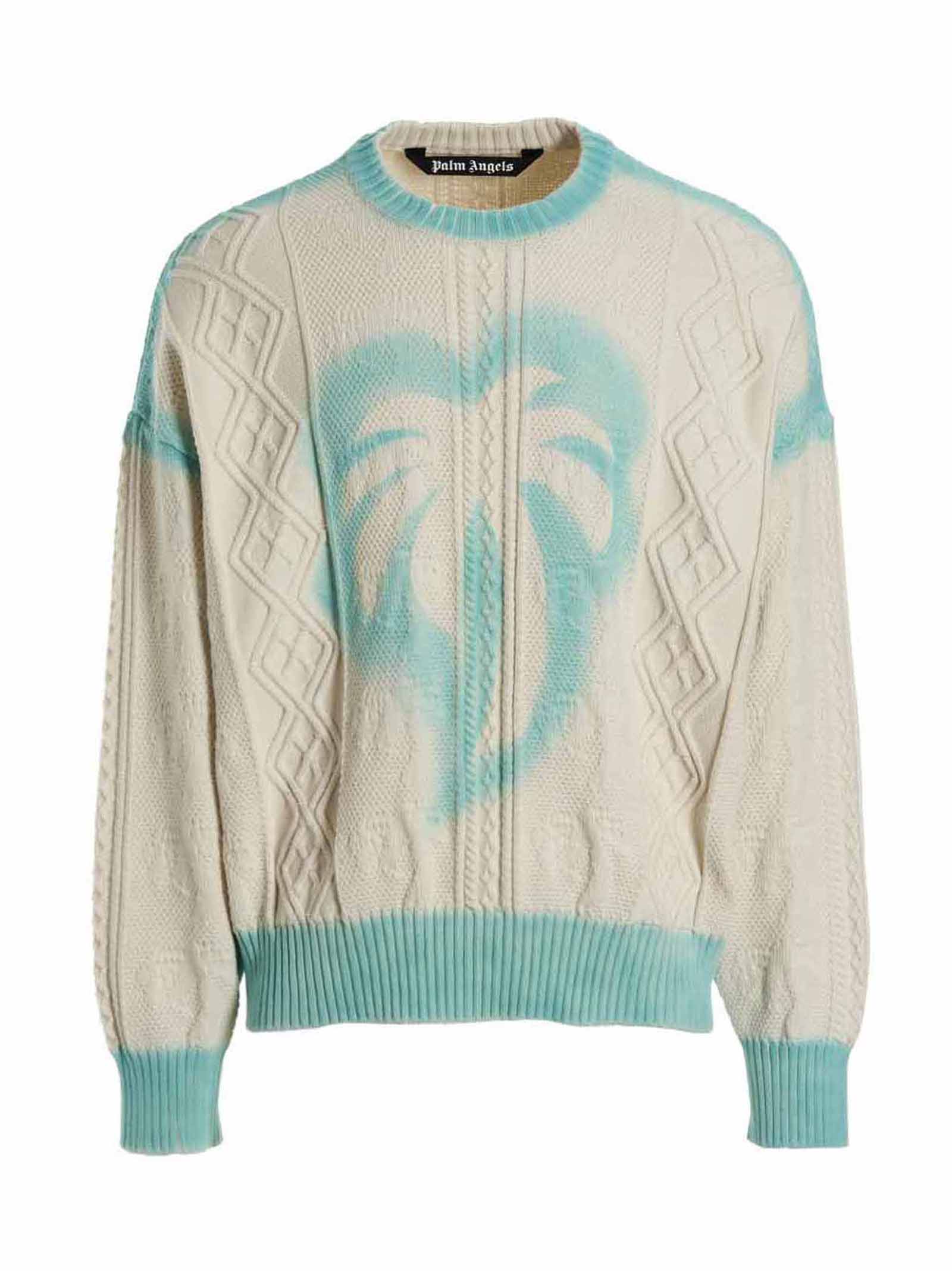 Palm Angels 'Sprayed Palm Fishermans' Sweater