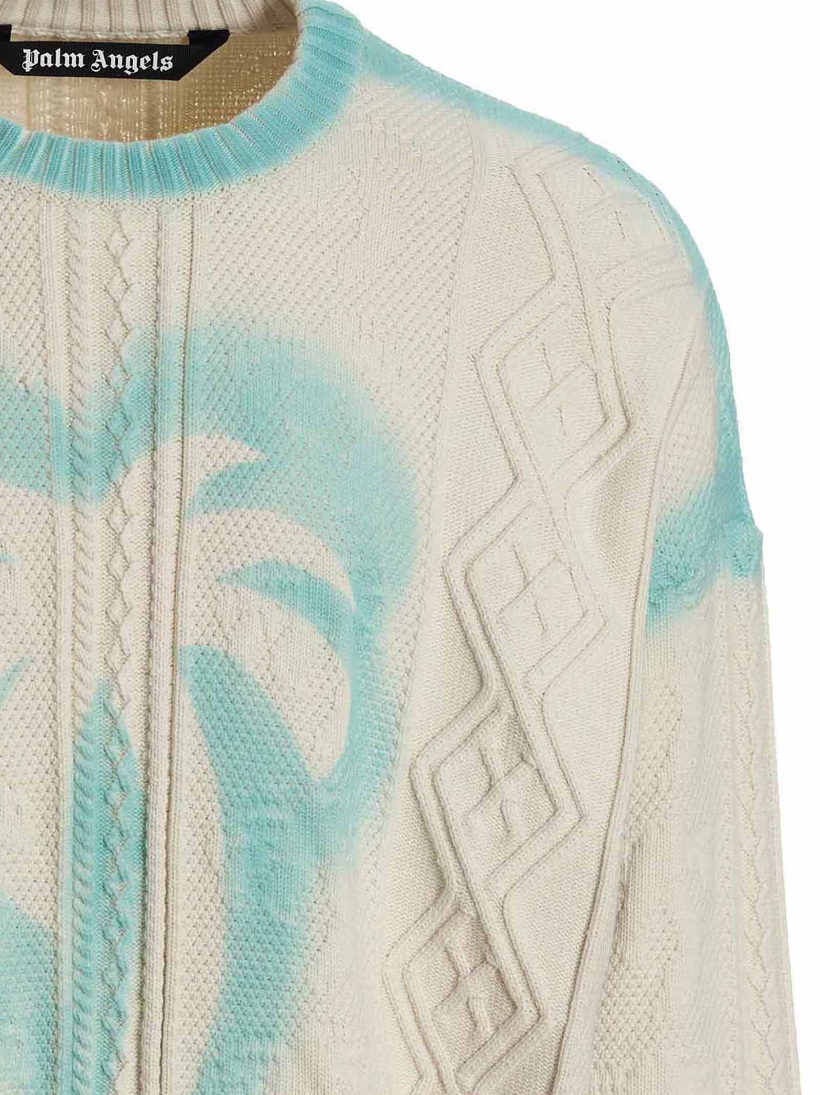 Palm Angels 'Sprayed Palm Fishermans' Sweater