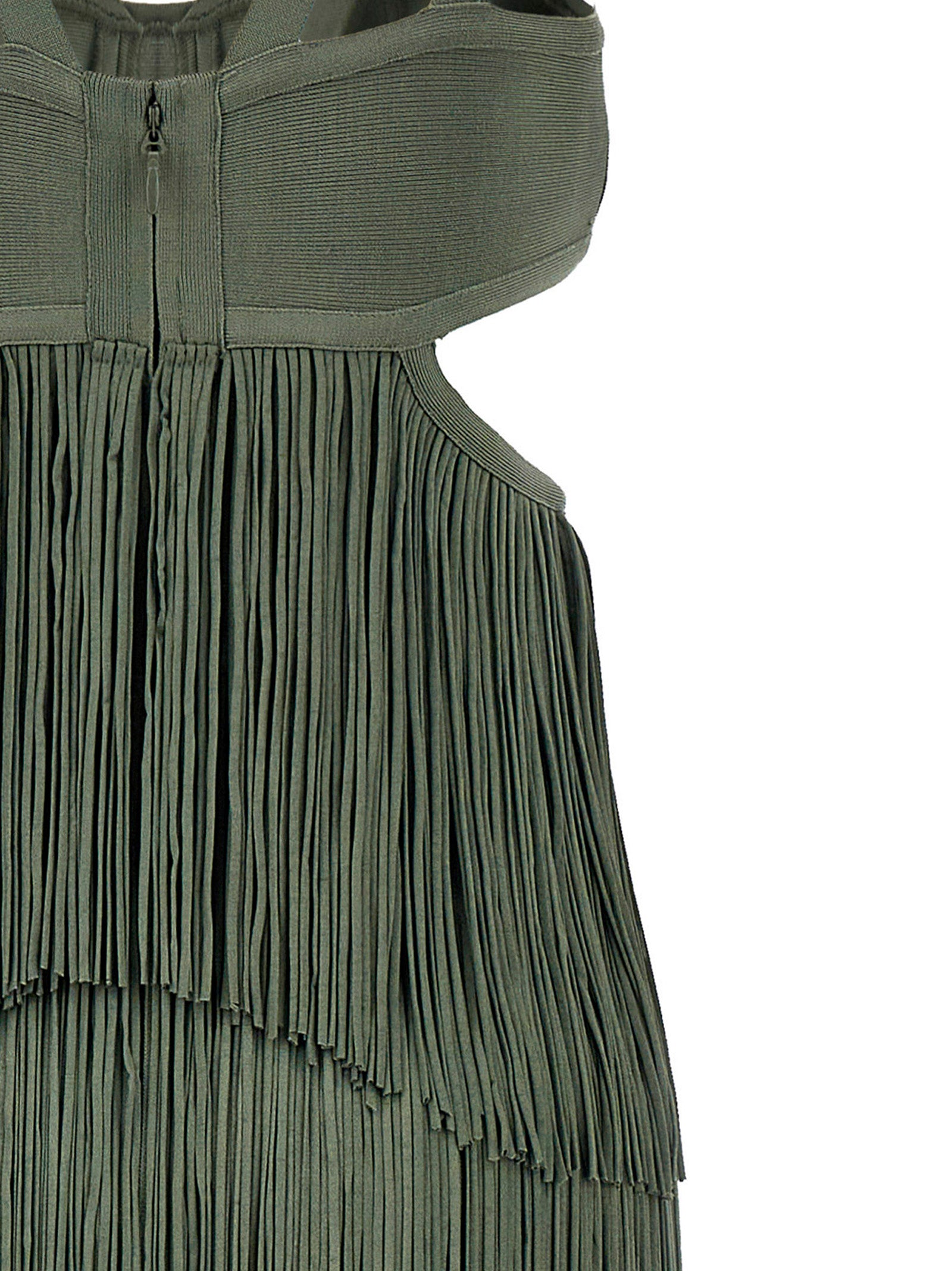 Herve Leger 'Strappy Tiered Fringe' Dress