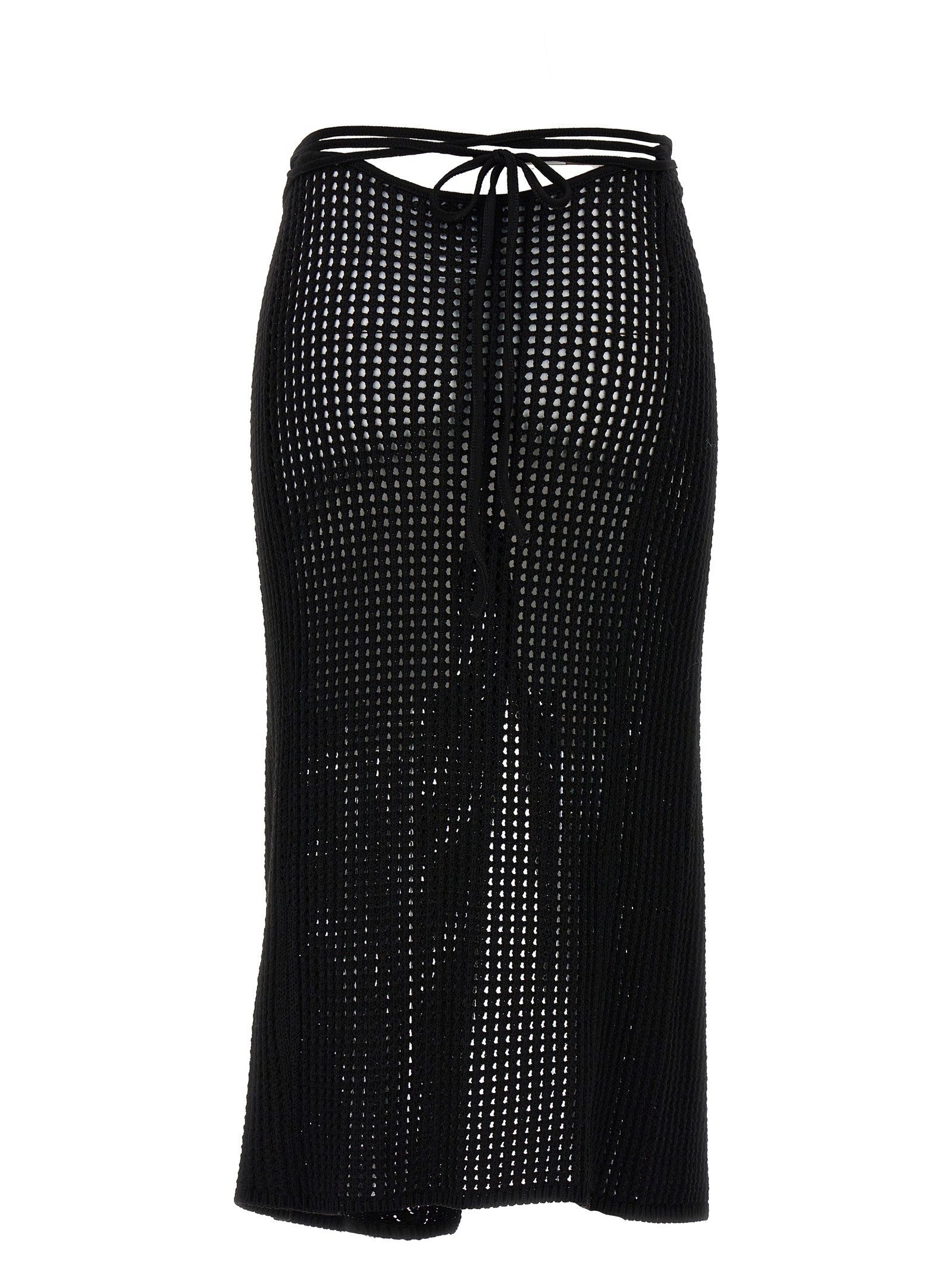 Andreādamo	 'Fishnet Knit Midi Wrap’ Skirt