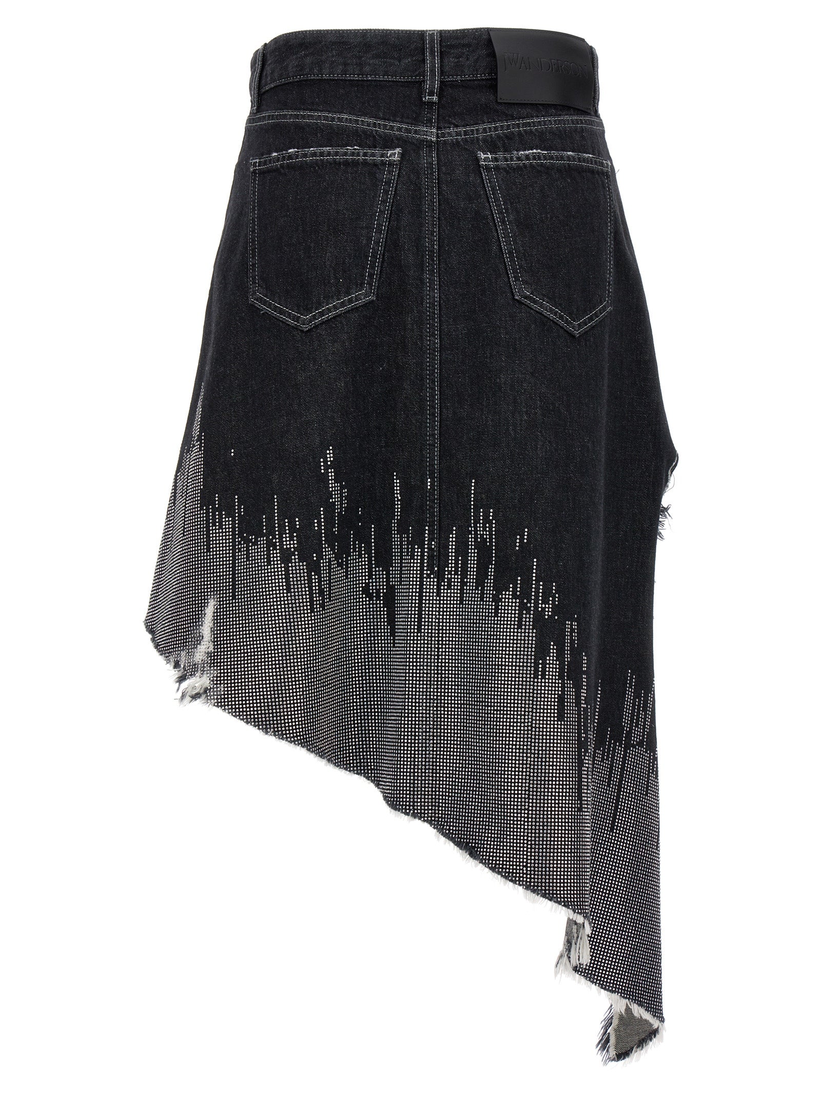 J.W.Anderson Sequin Asymmetric Denim Skirt