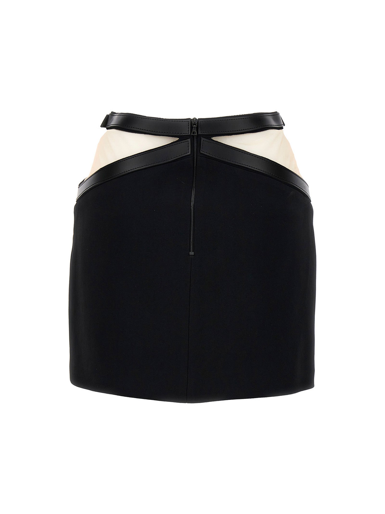 David Koma 'Cross Waist Band Net Insert' Skirt