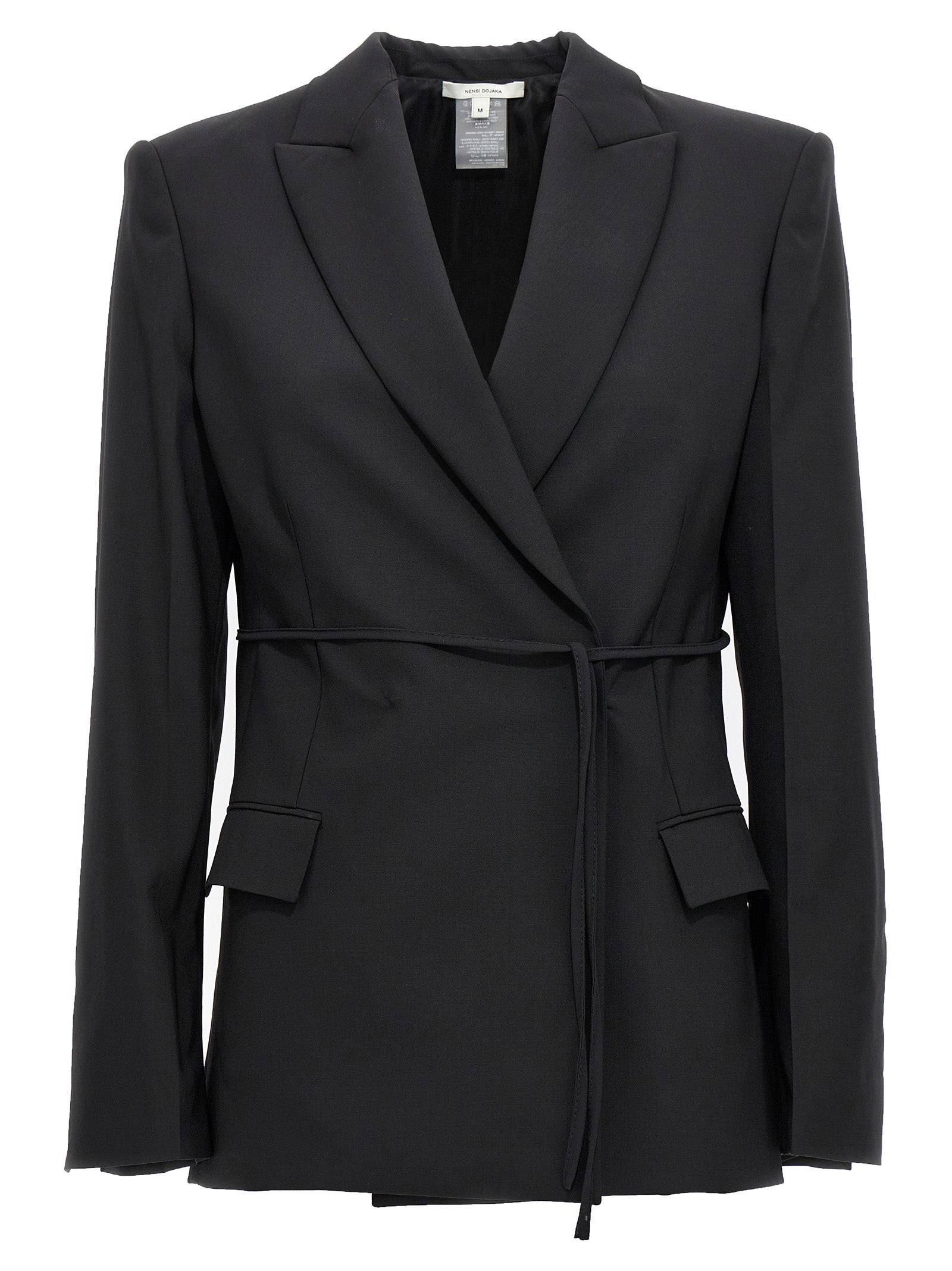 Nensi Dojaka Double Breast Drawstring Blazer Jacket