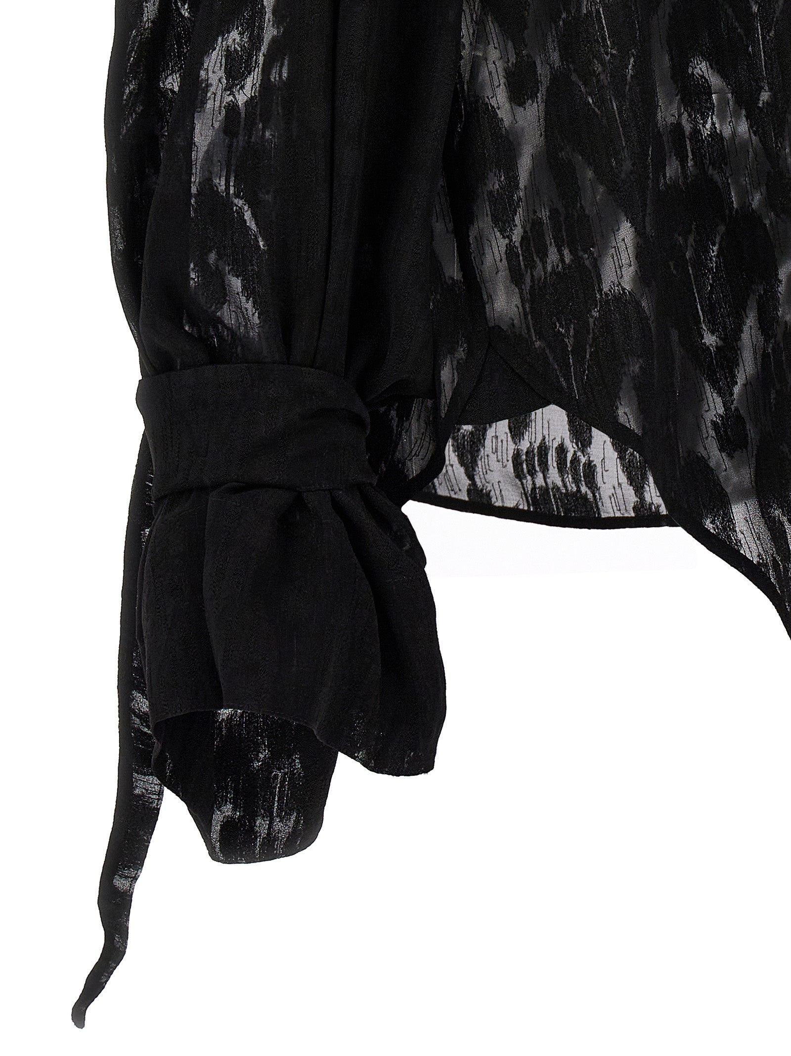 Saint Laurent Transparent Silk Pattern Shirt.