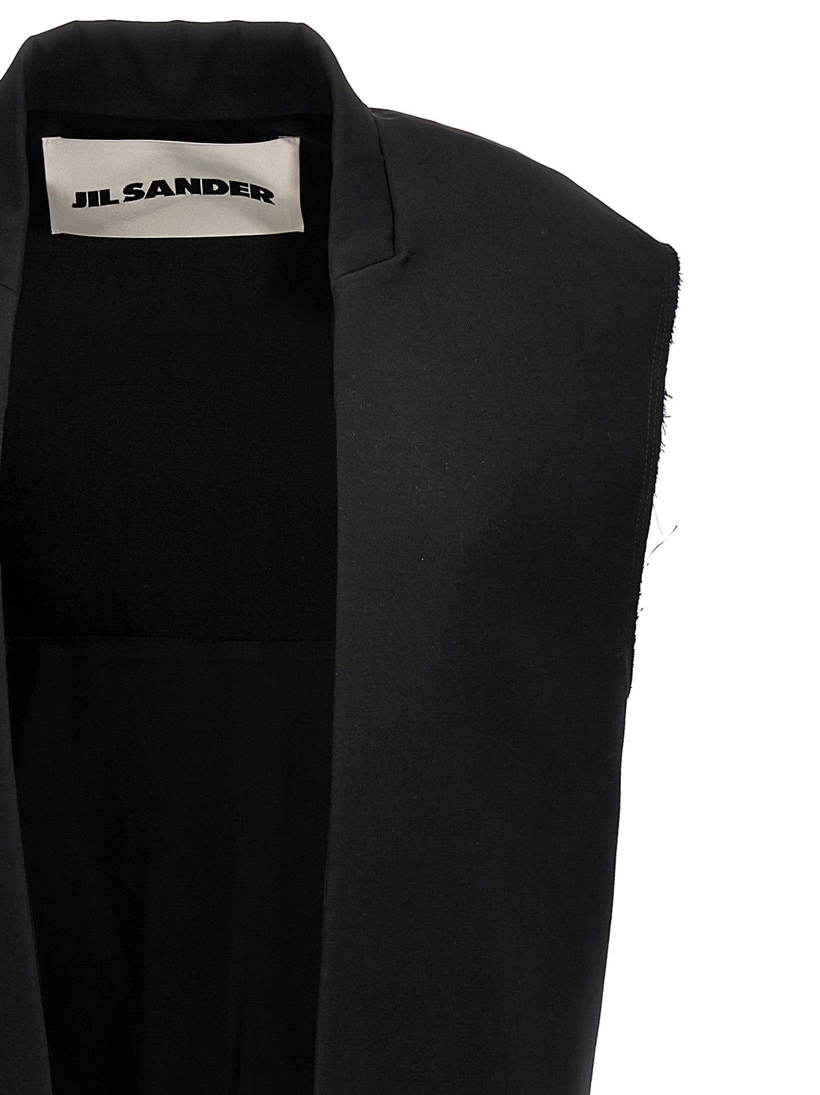 Jil Sander Two-Material Long Vest