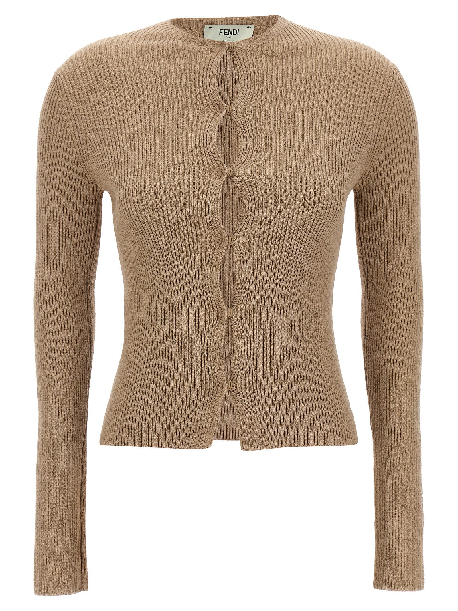 Fendi Ribbed Cardigan