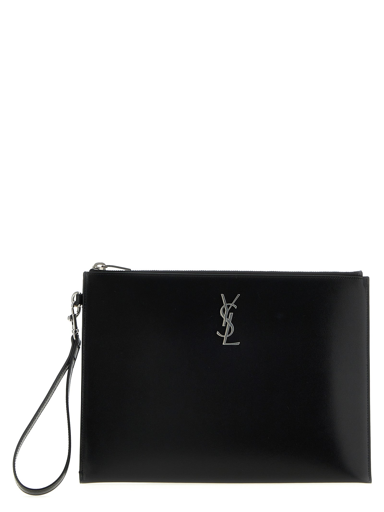 Saint Laurent Logo Leather Ipad Holder