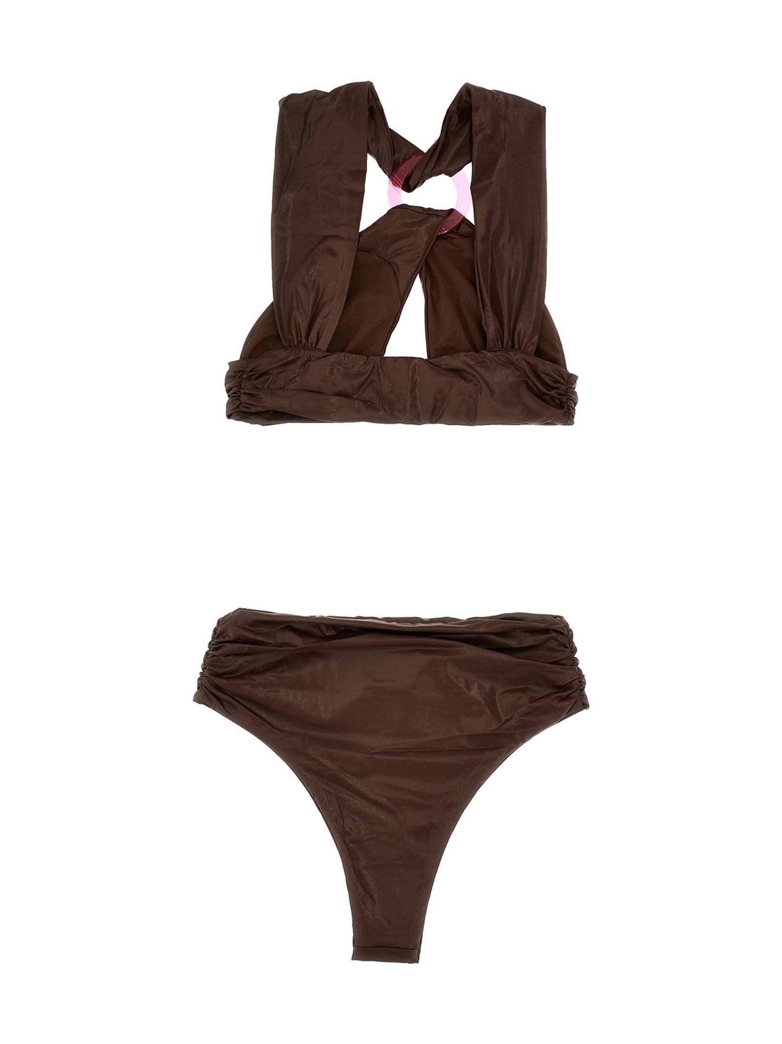 The Attico Wet-Effect Bikini