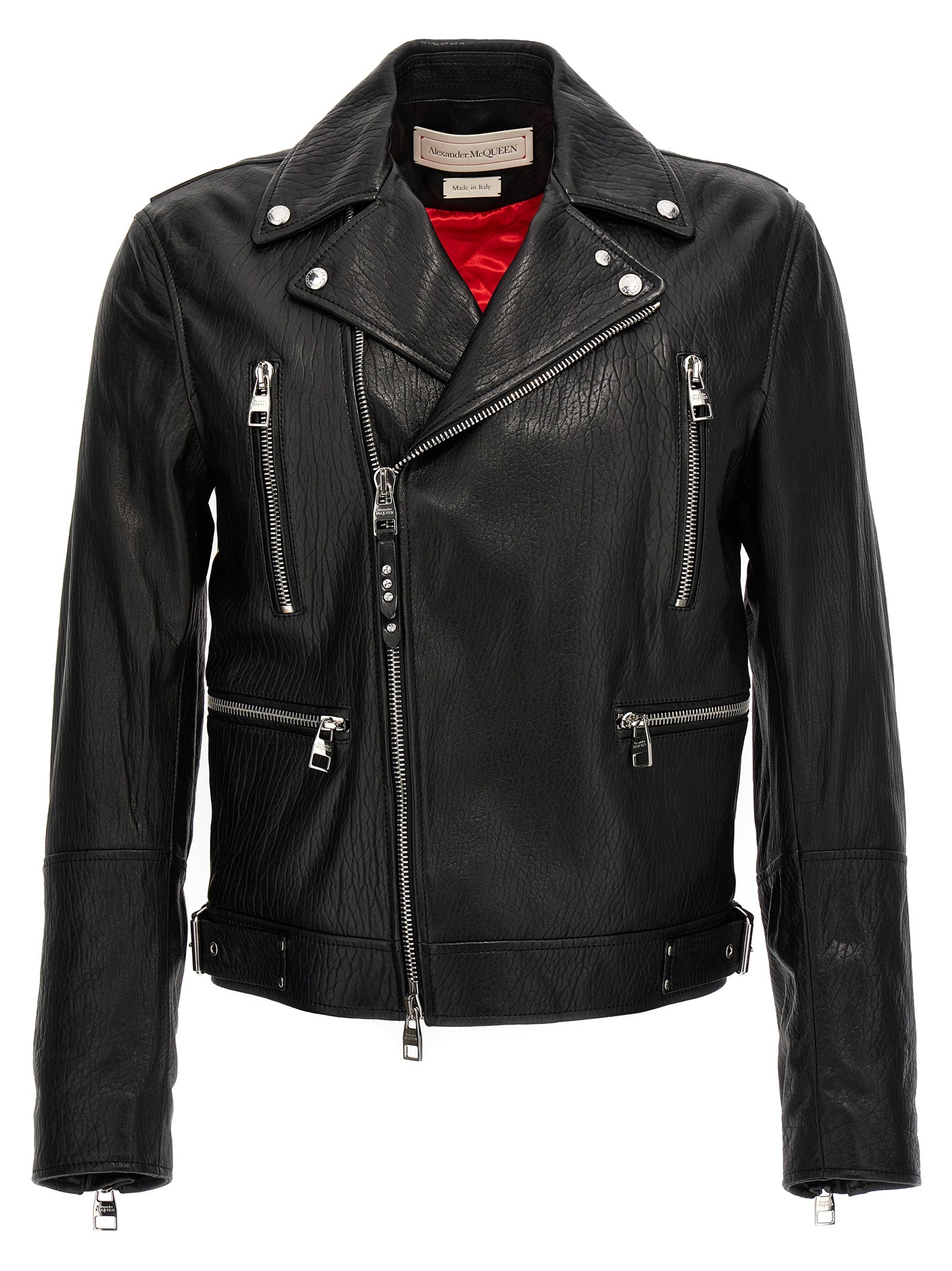 Alexander Mcqueen Texture Leather Jacket