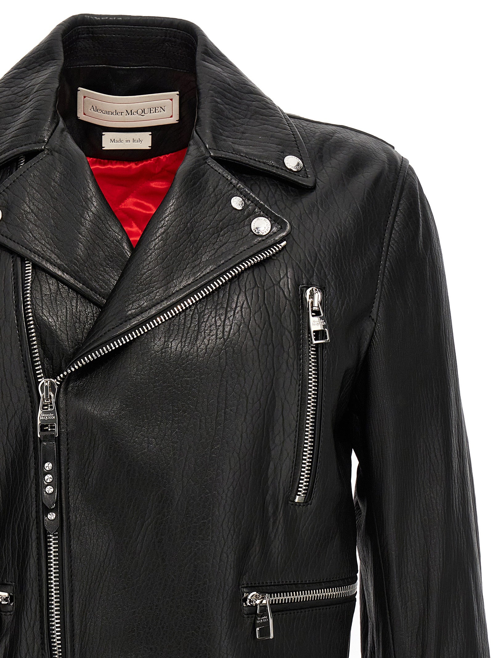 Alexander Mcqueen Texture Leather Jacket