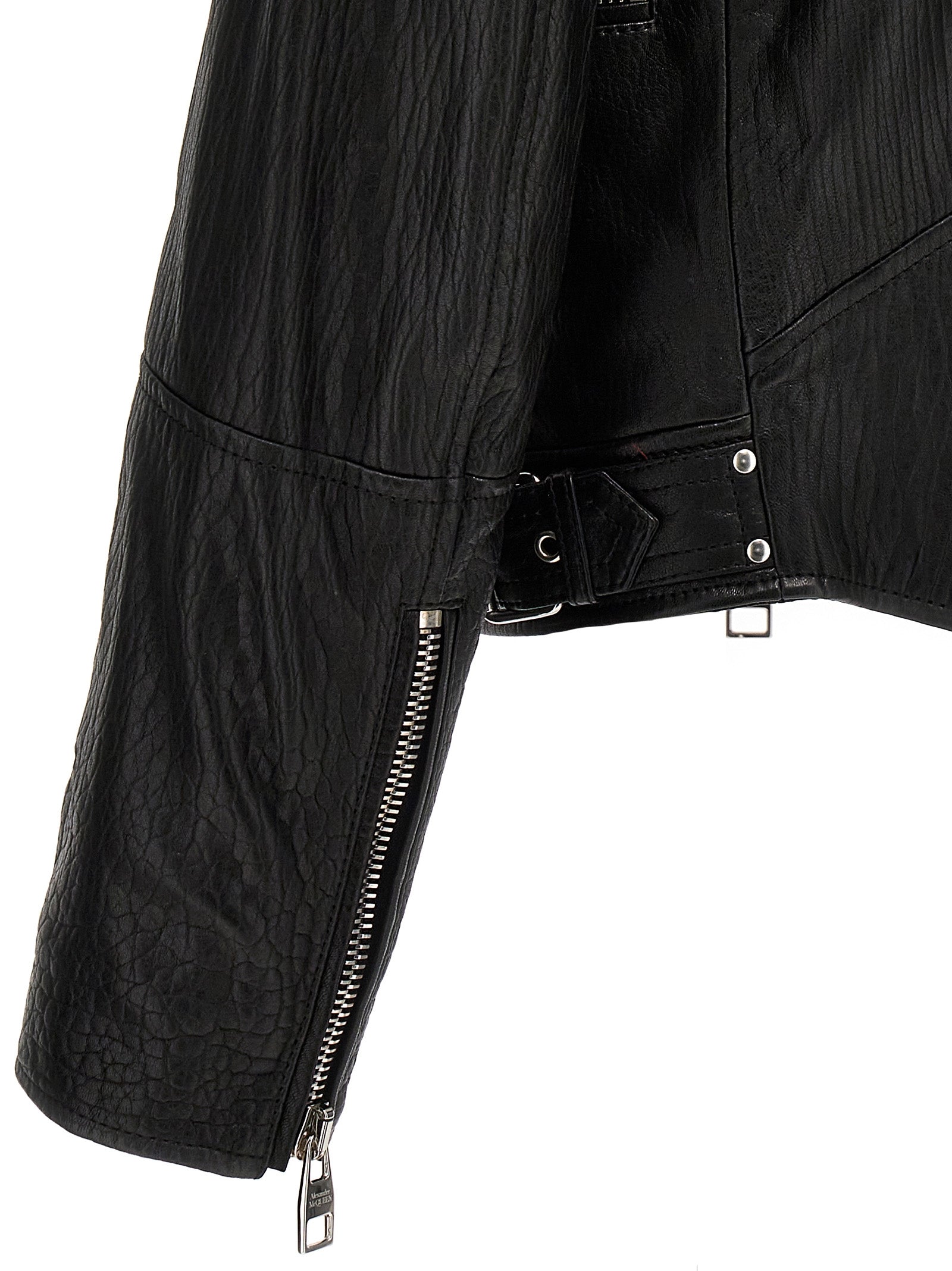 Alexander Mcqueen Texture Leather Jacket