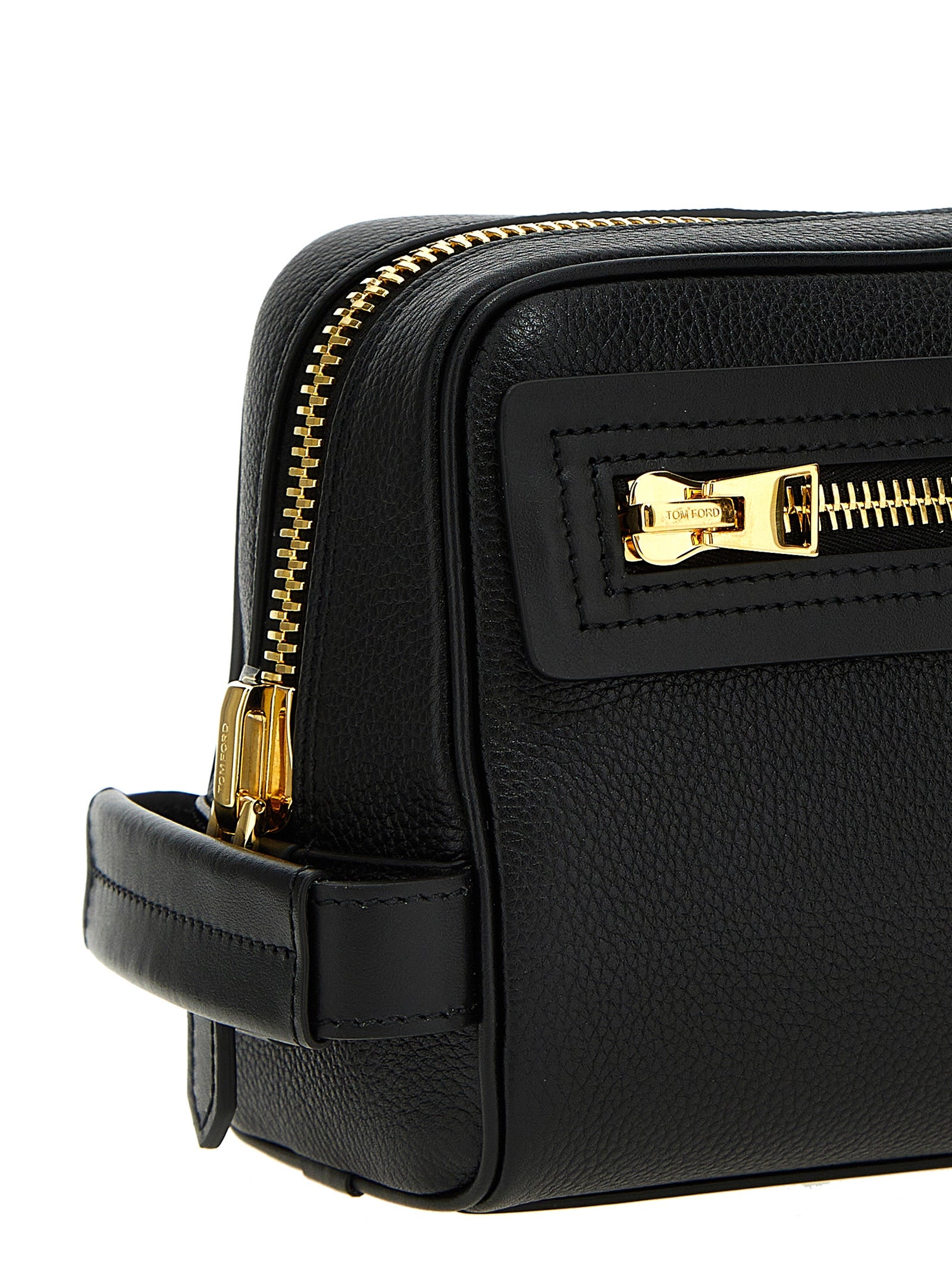 Tom Ford Logo Leather Beauty Case