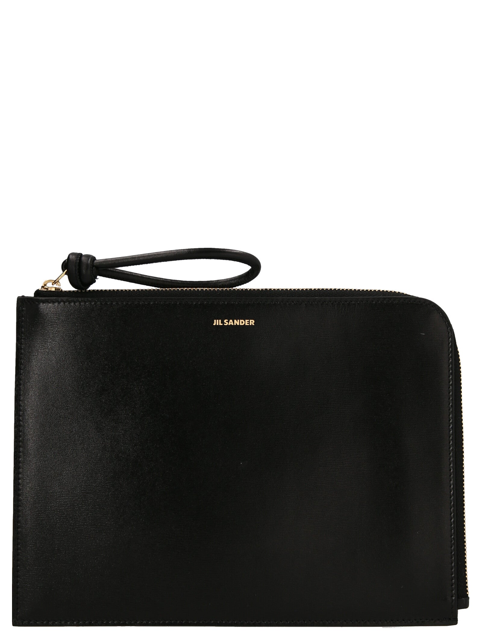 Jil Sander Logo Leather Clutch