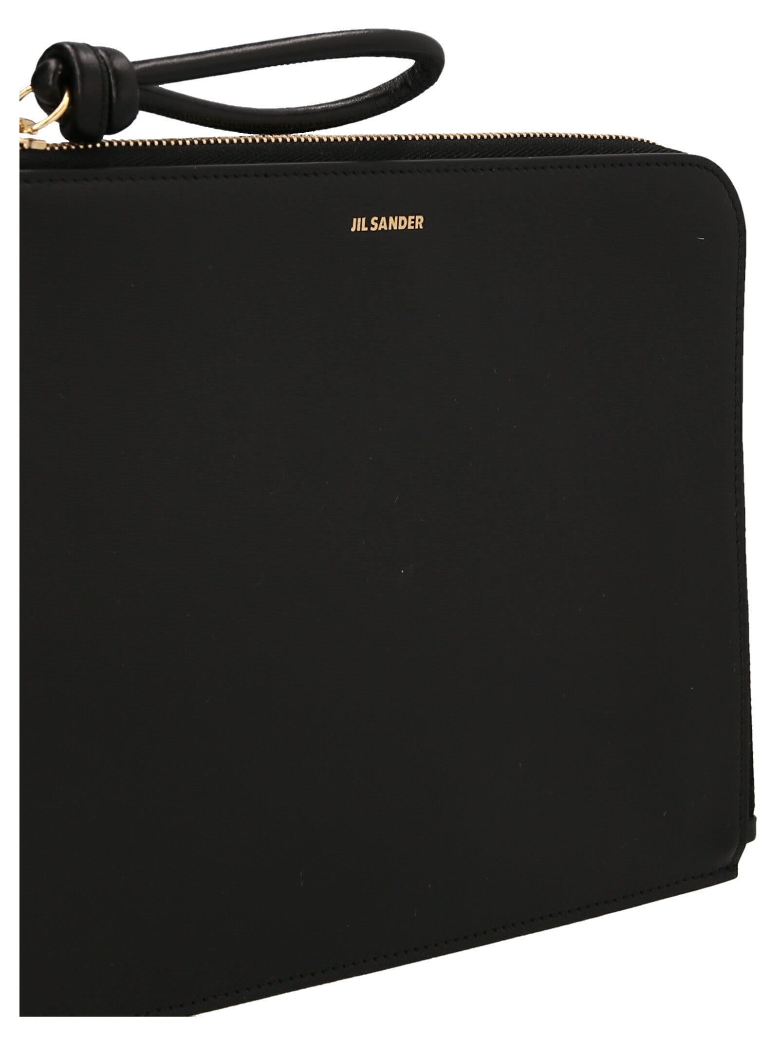 Jil Sander Logo Leather Clutch