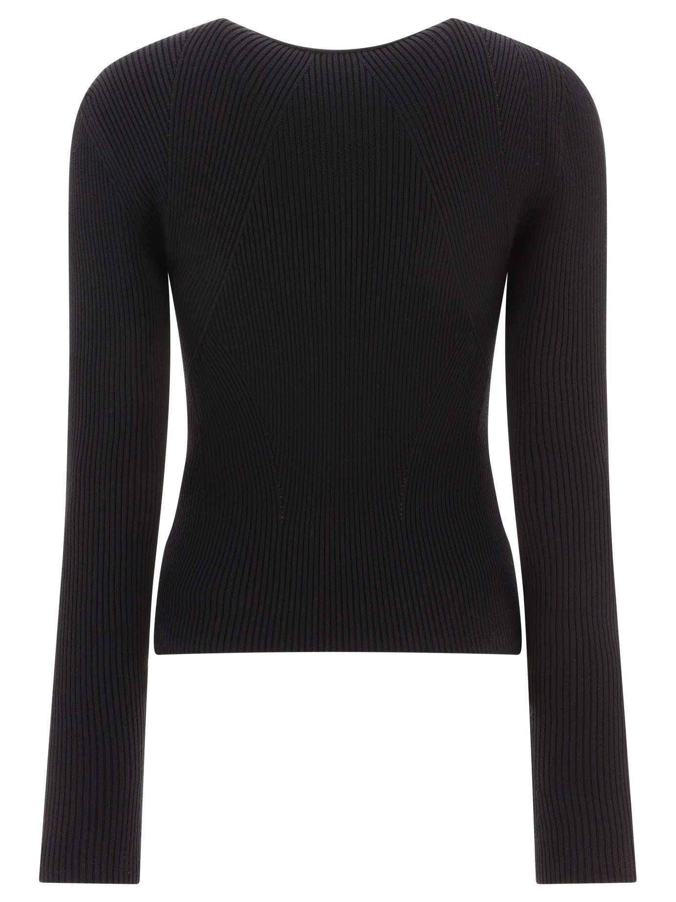 Alexander McQueen Ribbed-Knit Sweater With Cut-Out Details