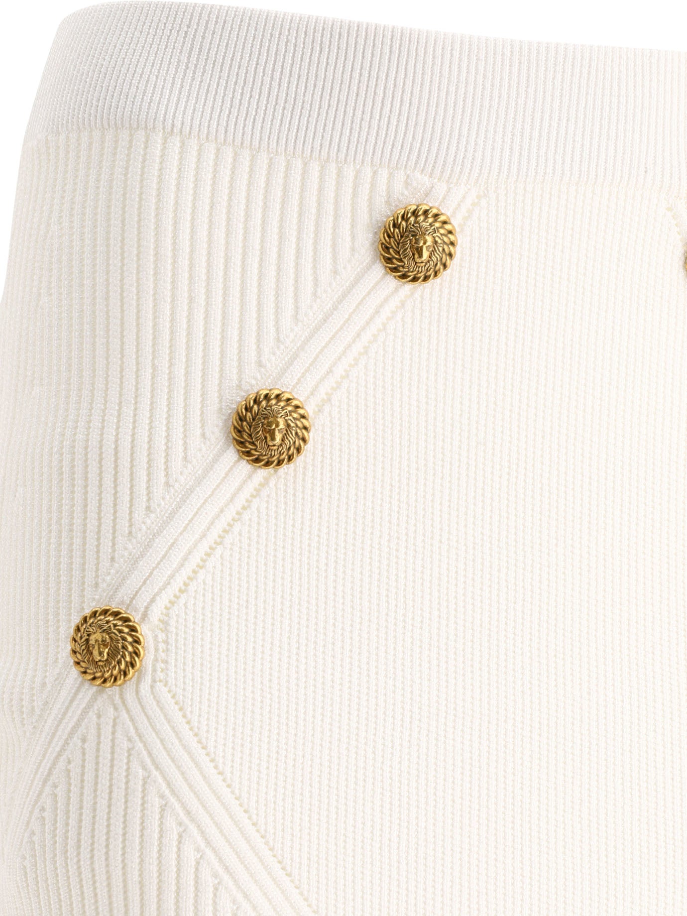 Balmain Knitted Skirt With Buttons