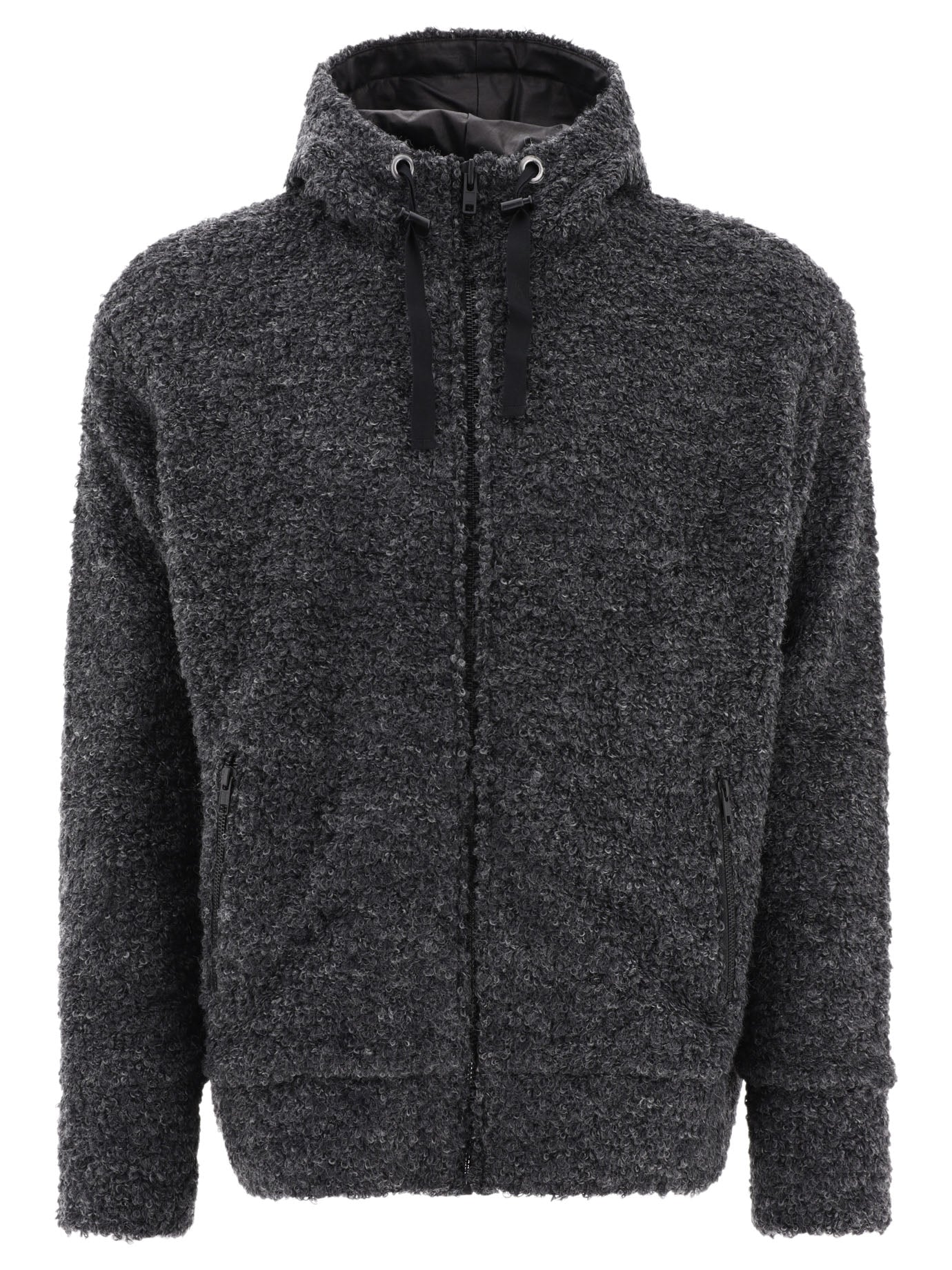 Junya Watanabe MAN Textured Drawstring Zipped Hoodie