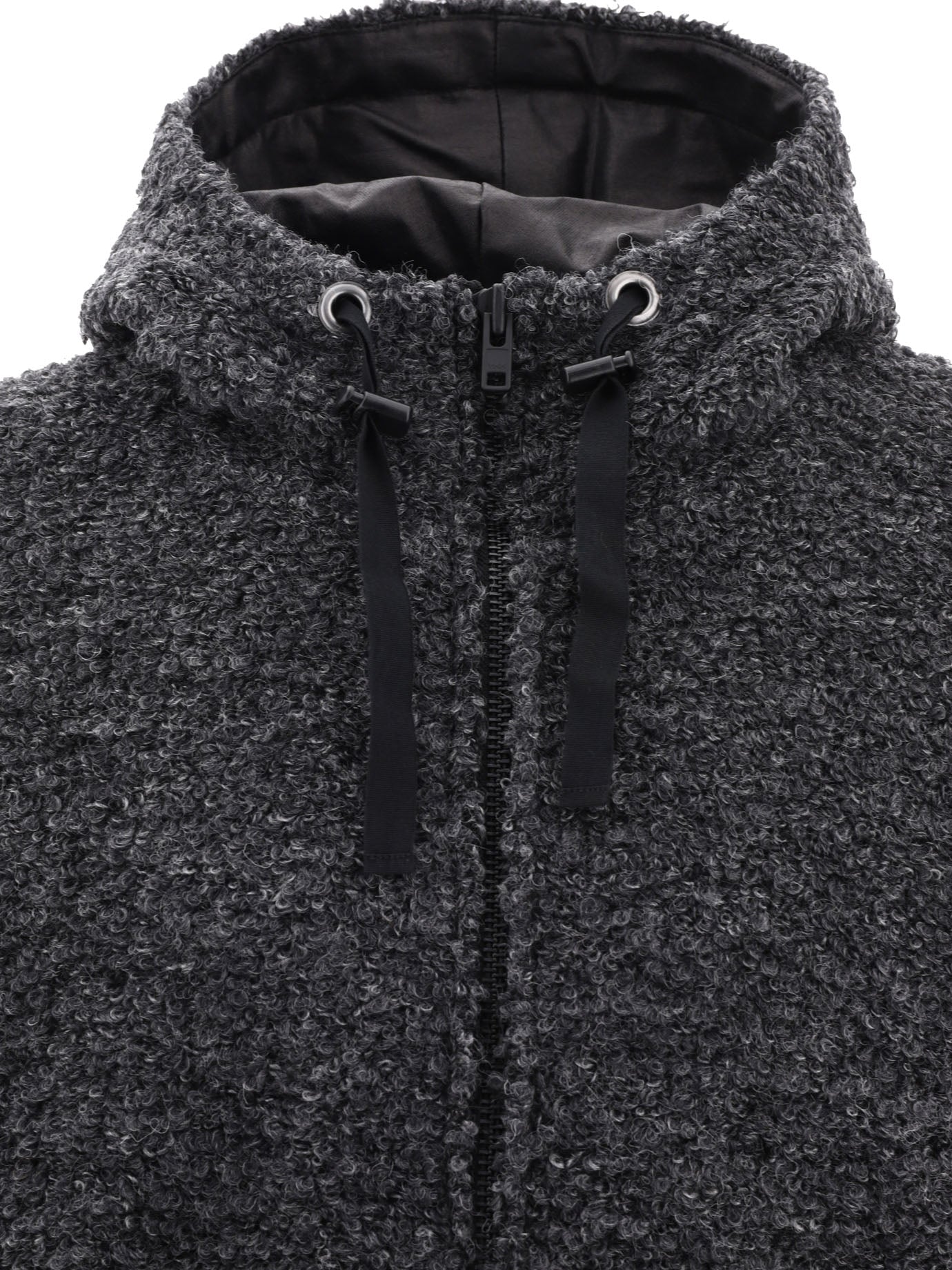 Junya Watanabe MAN Textured Drawstring Zipped Hoodie