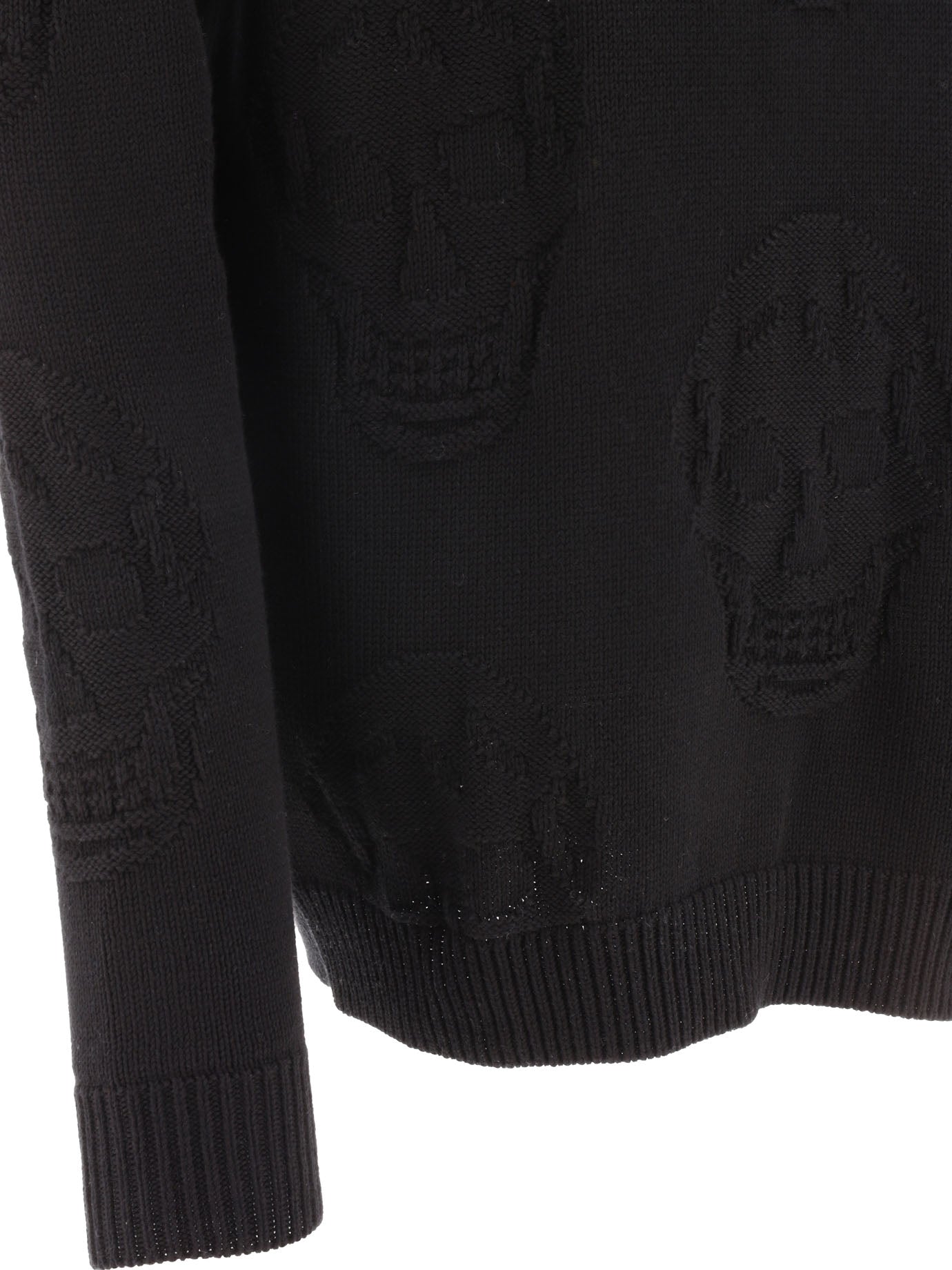 Alexander McQueen Textured Skull Sweater