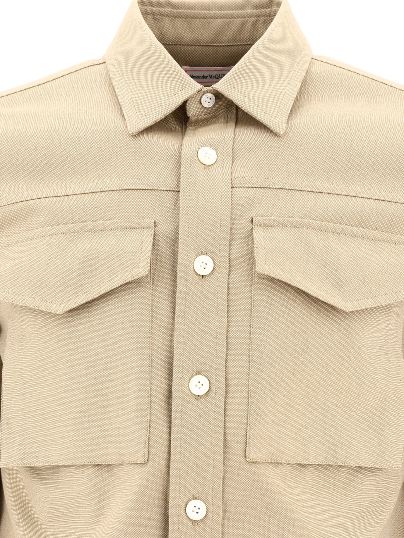 Alexander McQueen Overshirt With Flap Pockets