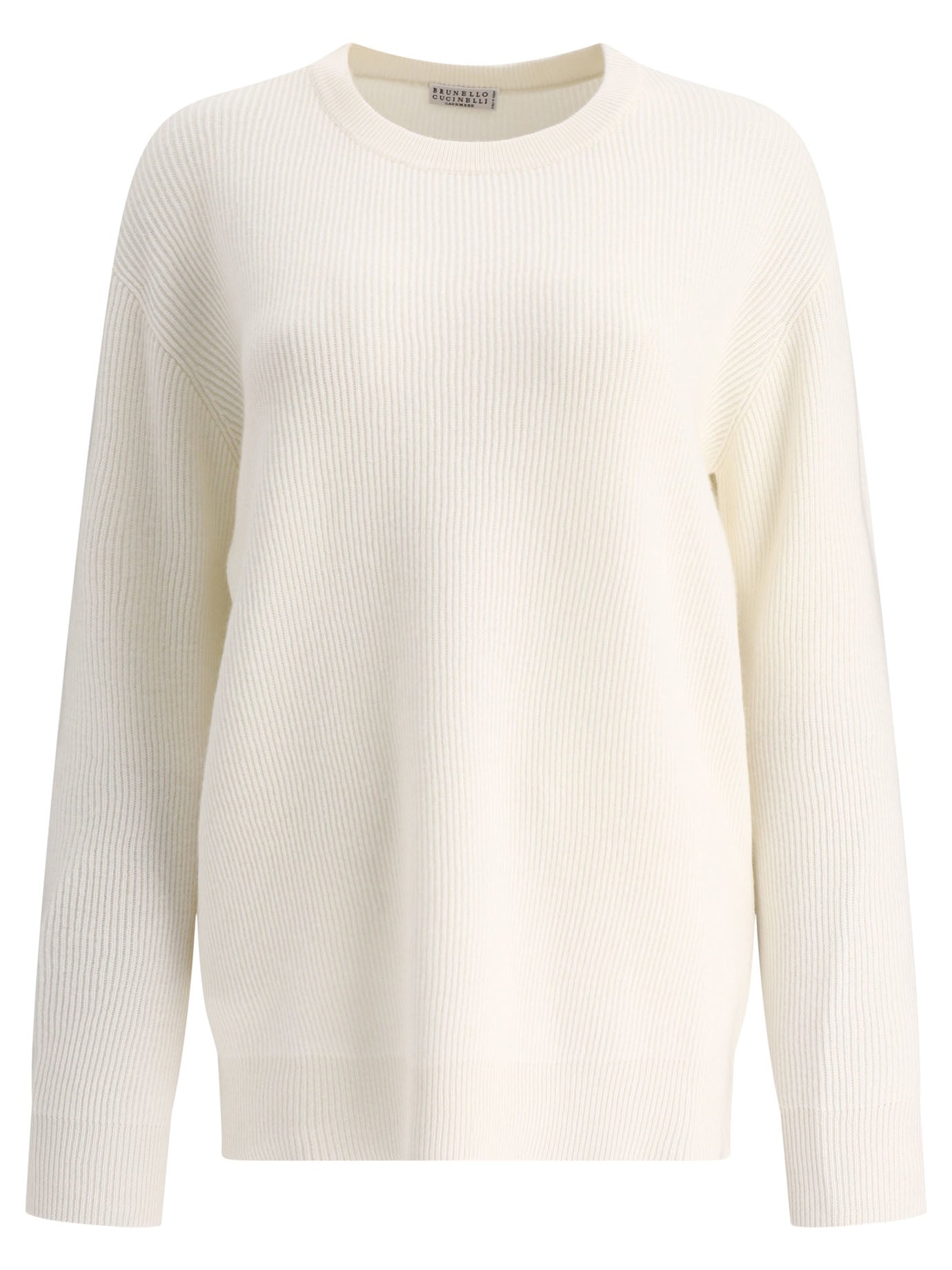 Brunello Cucinelli Cashmere English Rib Sweater With Monili