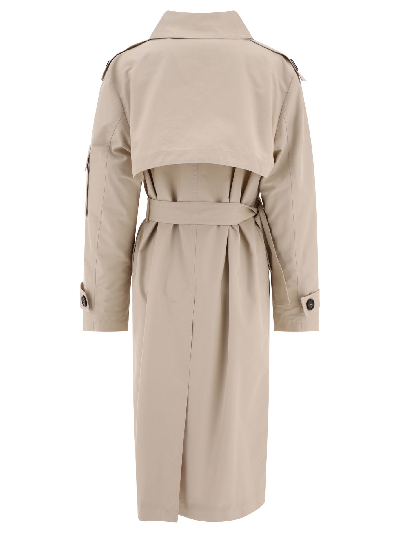 Pinko Trench Coat In Technical Gabardine