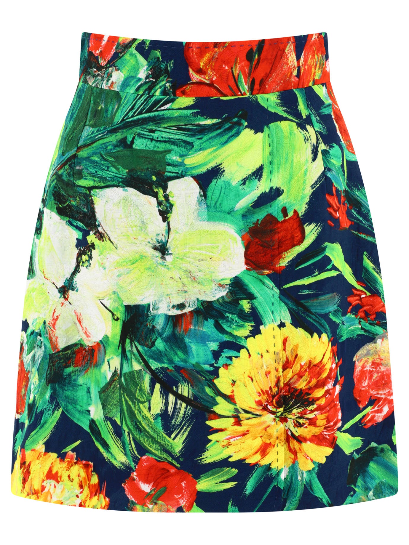 Dolce & Gabbana Bloom-Print Brocade Miniskirt