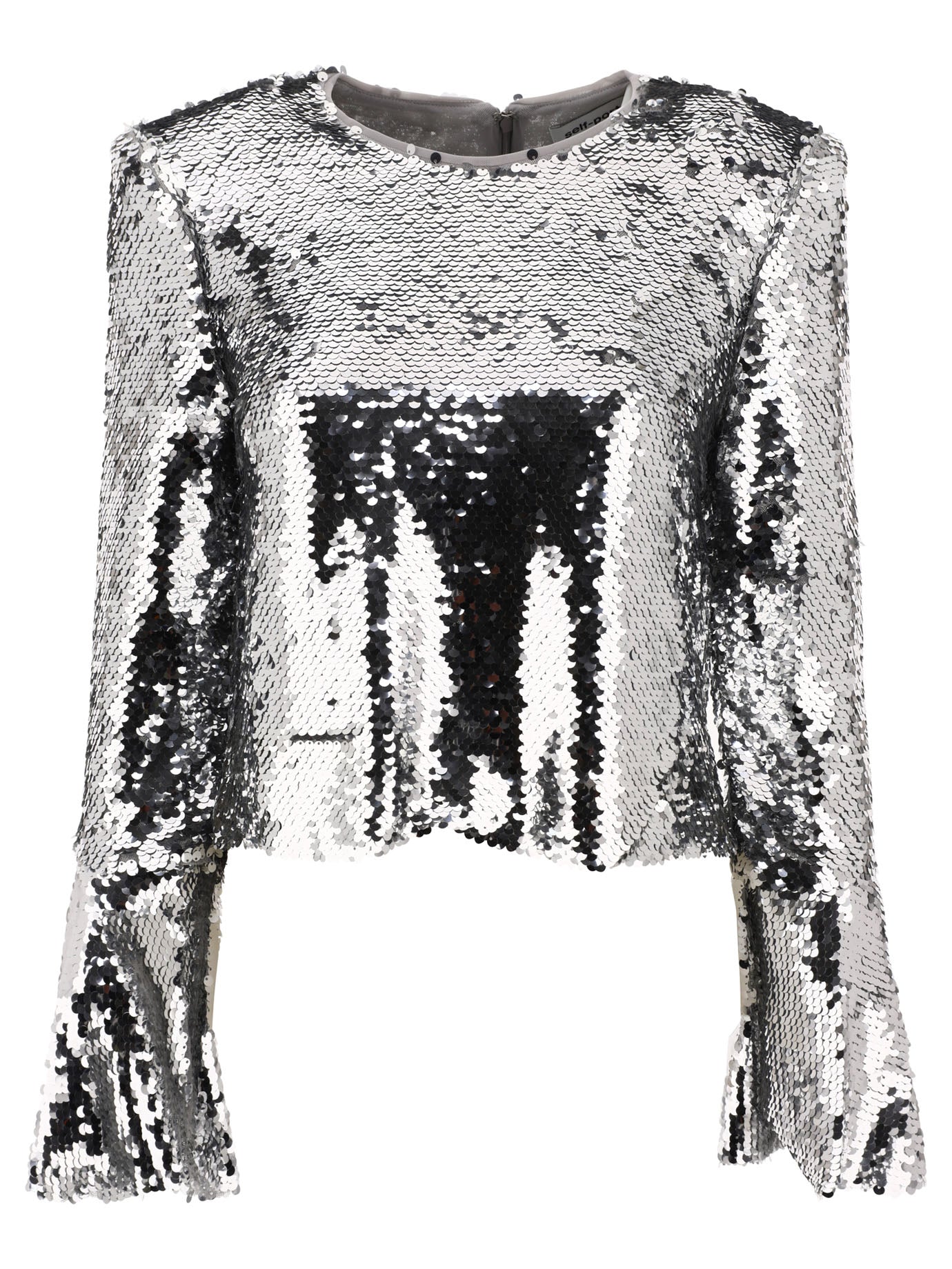 Self-portrait Sequinned Flared Top