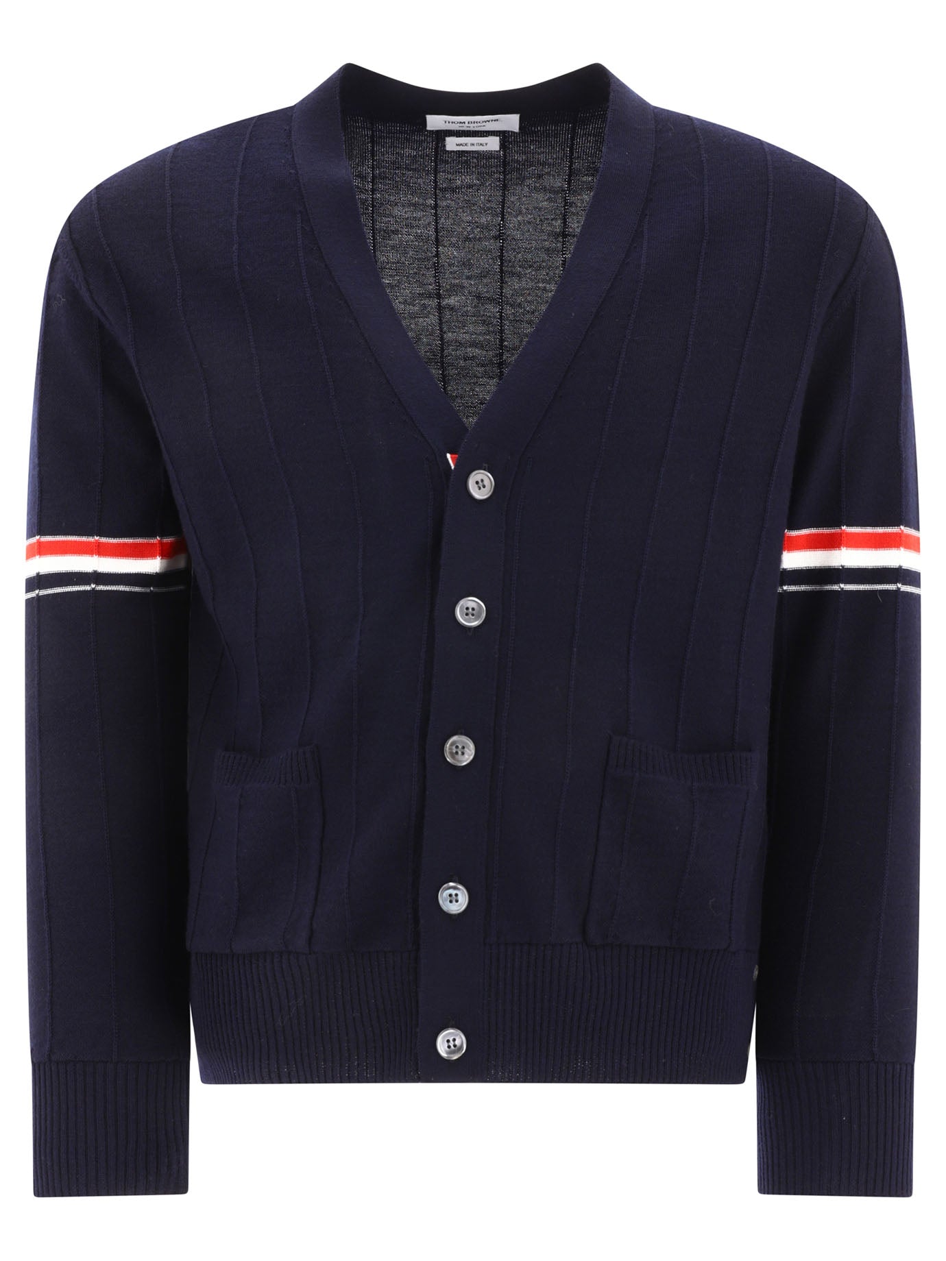 Thom Browne Rwb Wool Cardigan