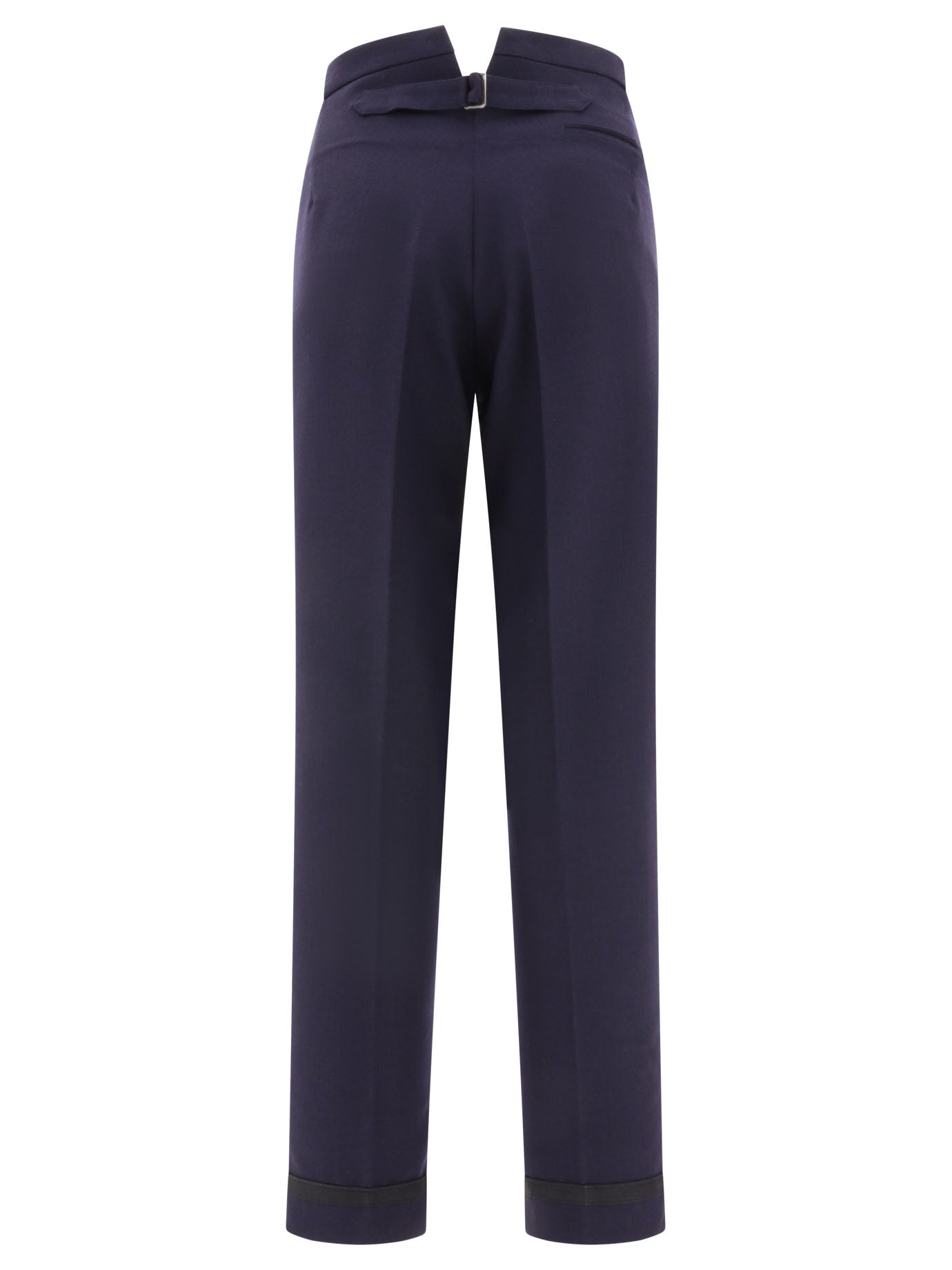 Maison Margiela Herringbone Wool Pleated Trousers