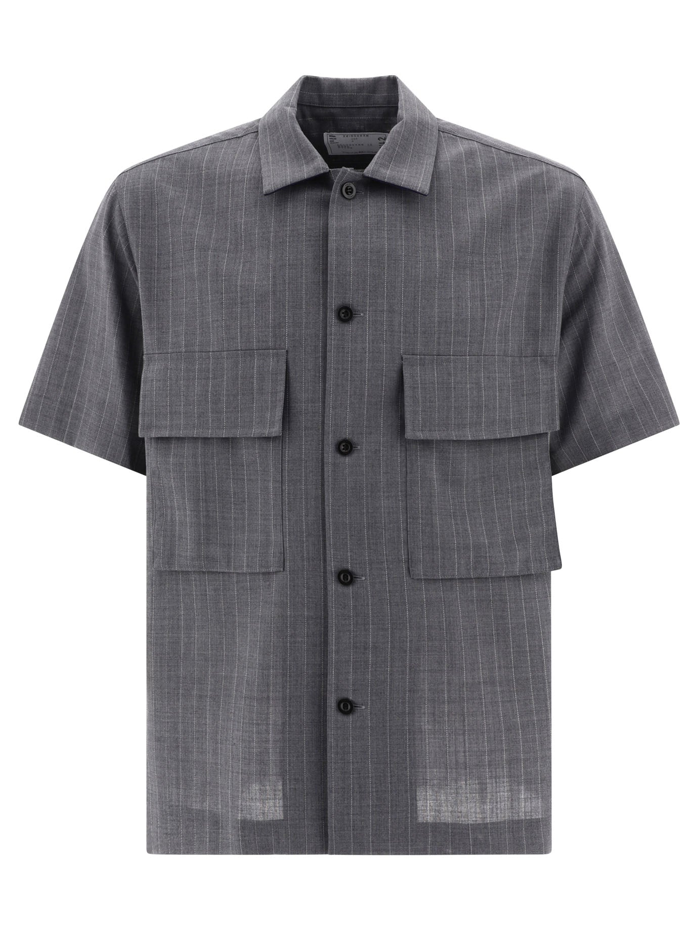 Sacai Pinstripe Shirt With Pockets