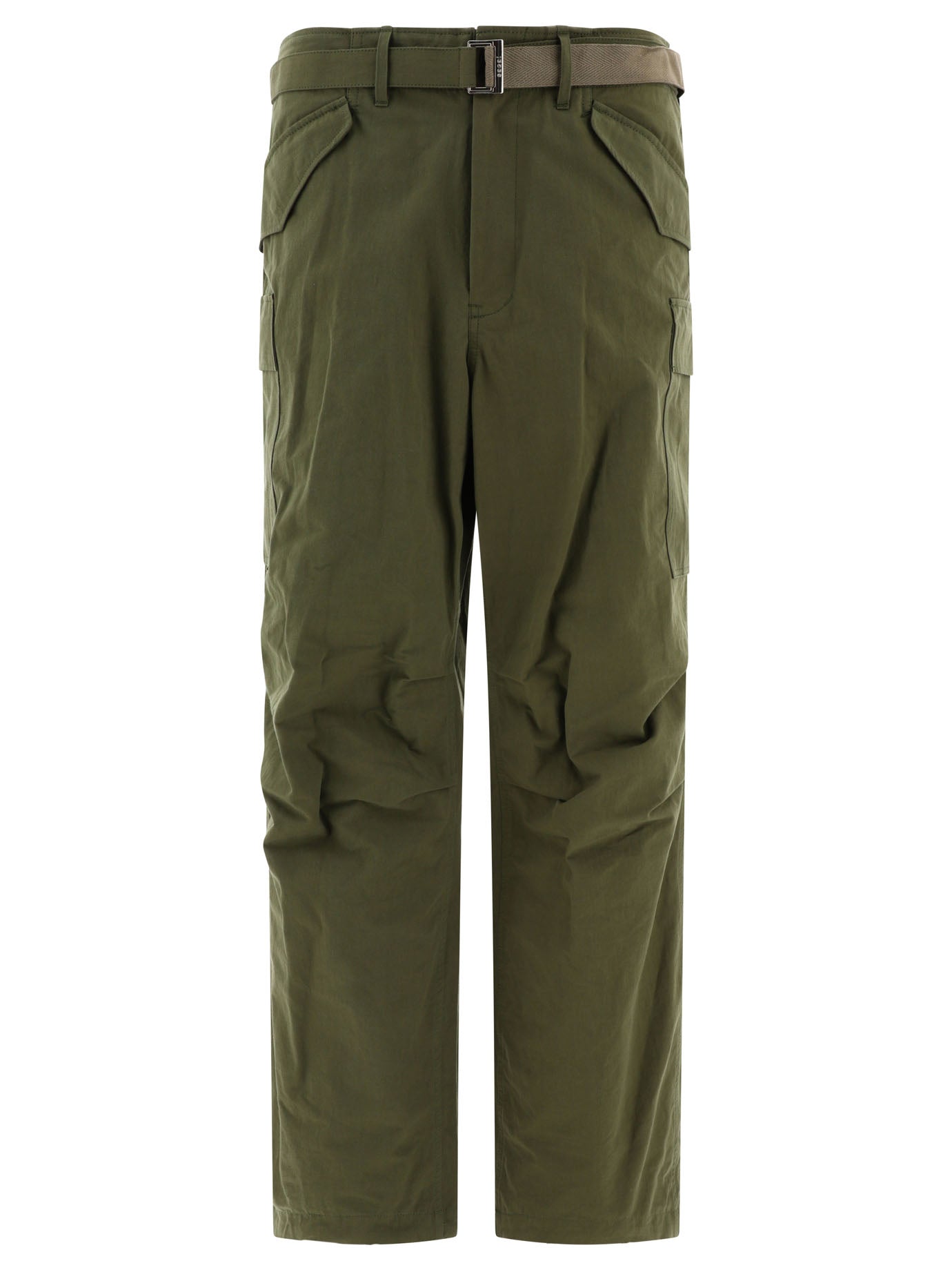 Sacai Cotton And Nylon Blend Cargo Trousers