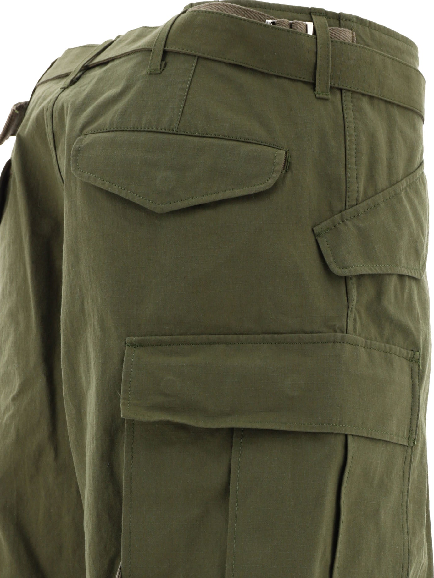 Sacai Cotton And Nylon Blend Cargo Trousers