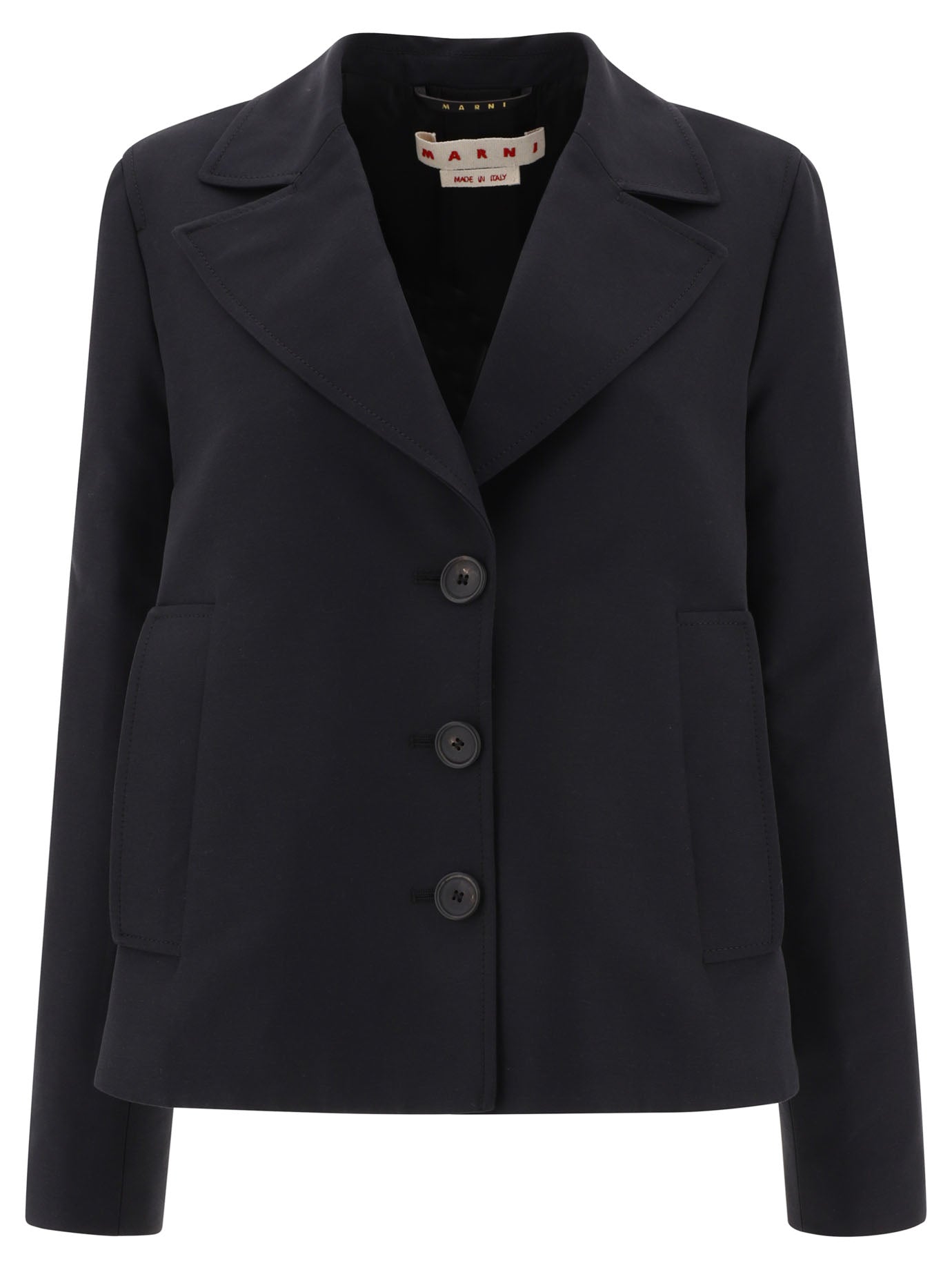 Marni A-Line Cady Jacket With Back Pleat