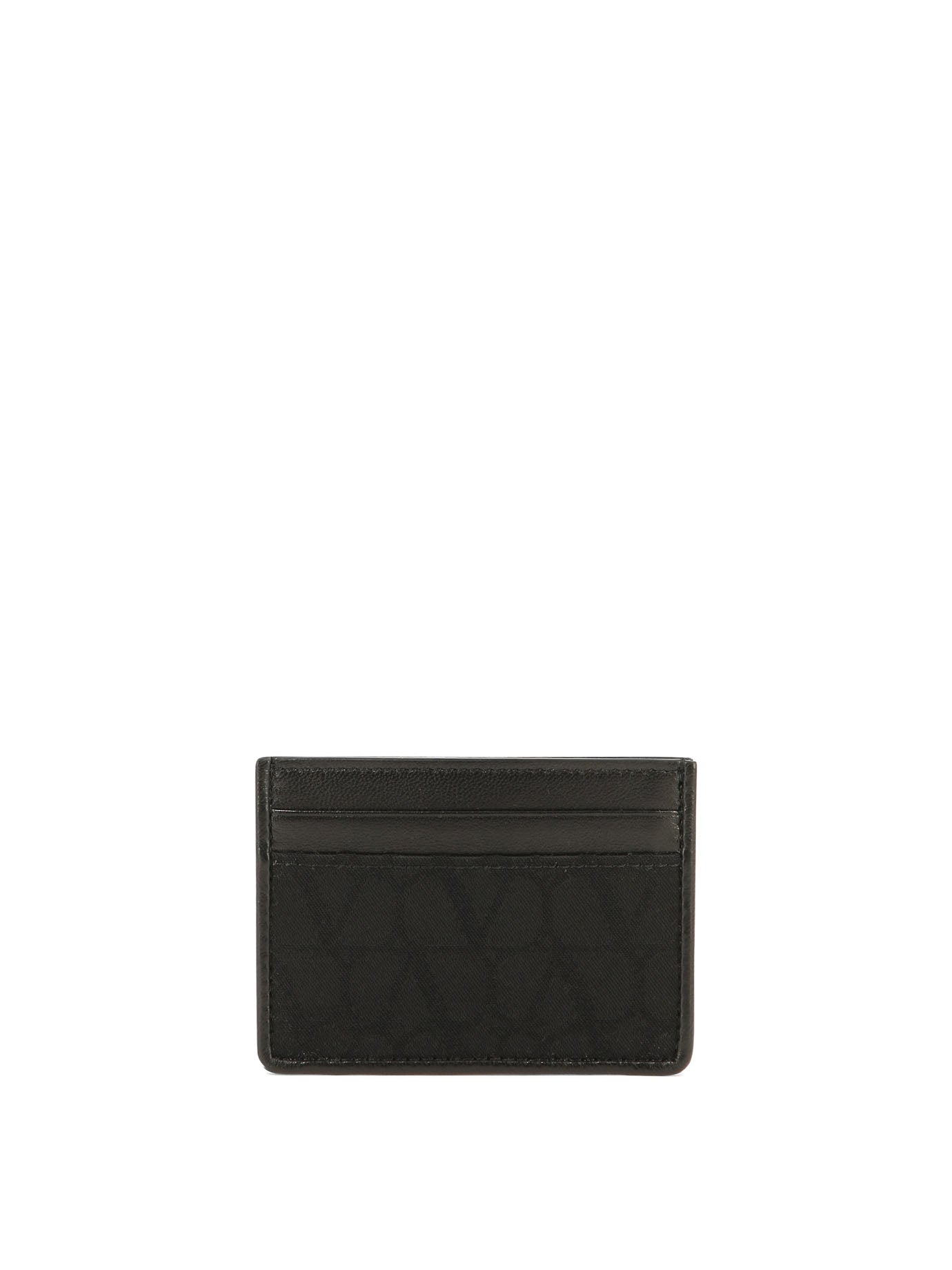 Valentino Garavani Card Holder In Toile Iconographe Technical Fabric