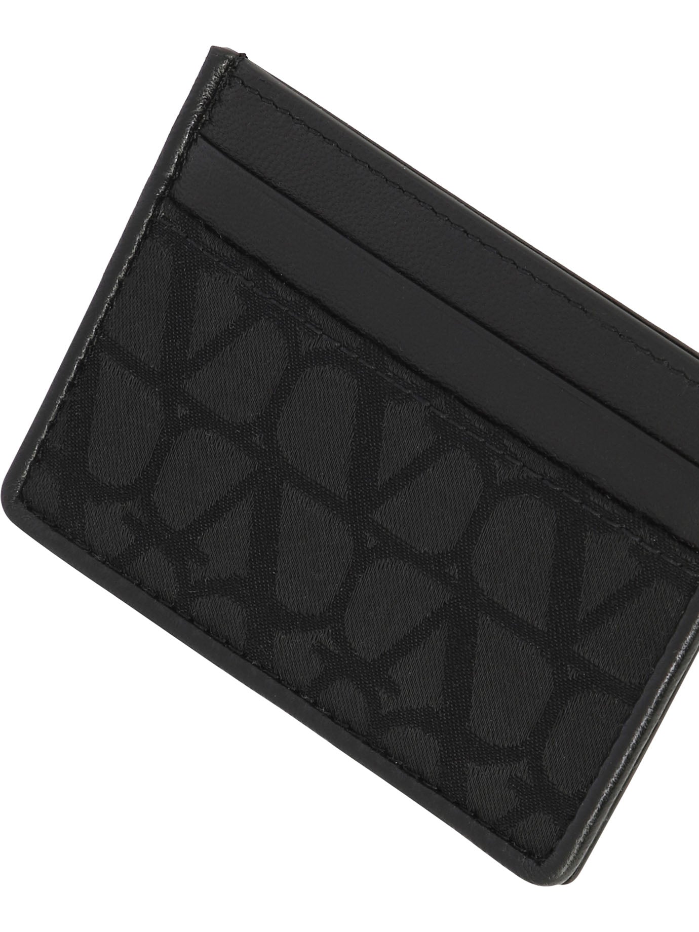 Valentino Garavani Card Holder In Toile Iconographe Technical Fabric