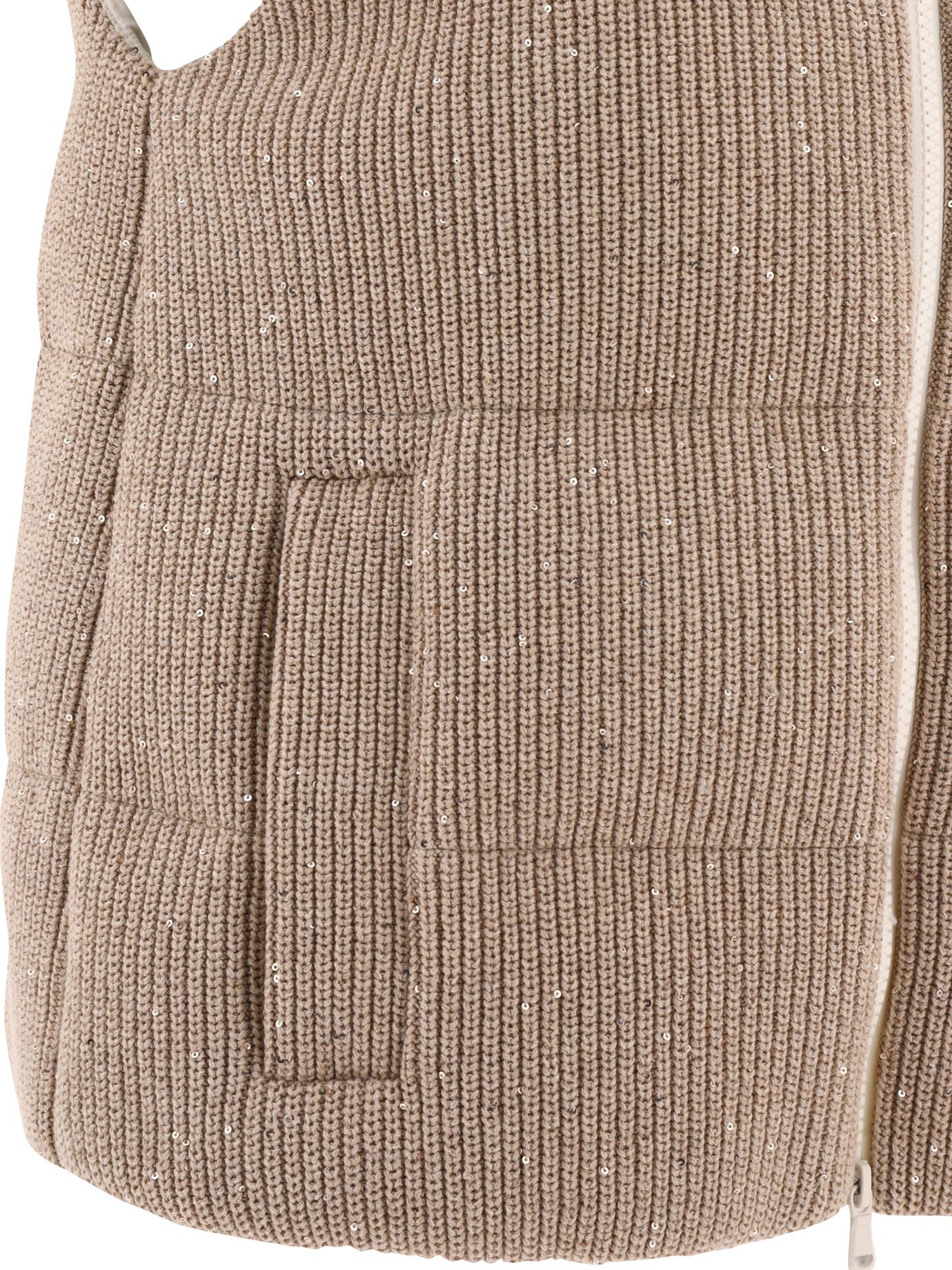 Brunello Cucinelli Dazzling English Rib Knit Down Vest