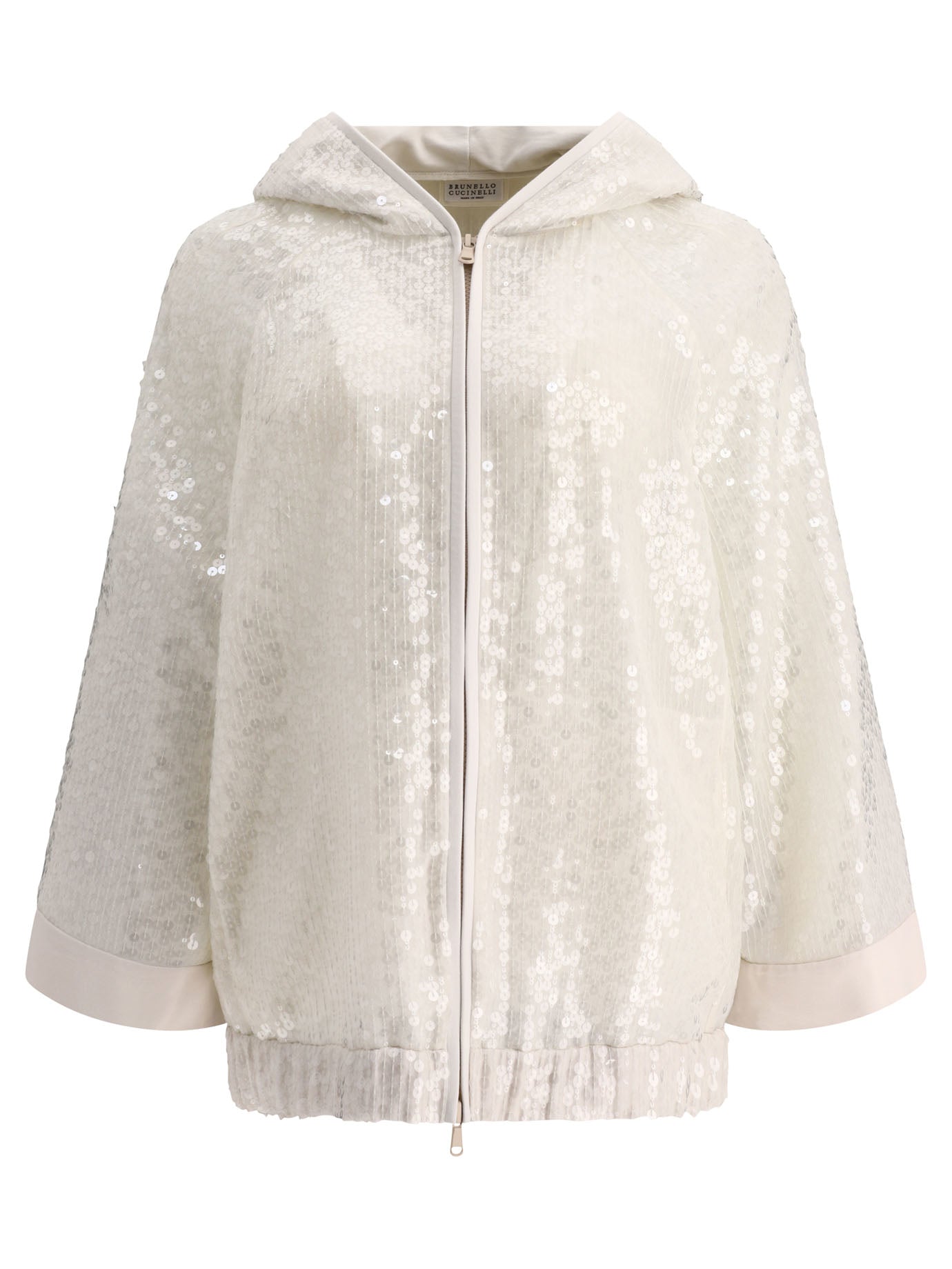 Brunello Cucinelli Dazzling Embroidery Hooded Sweater