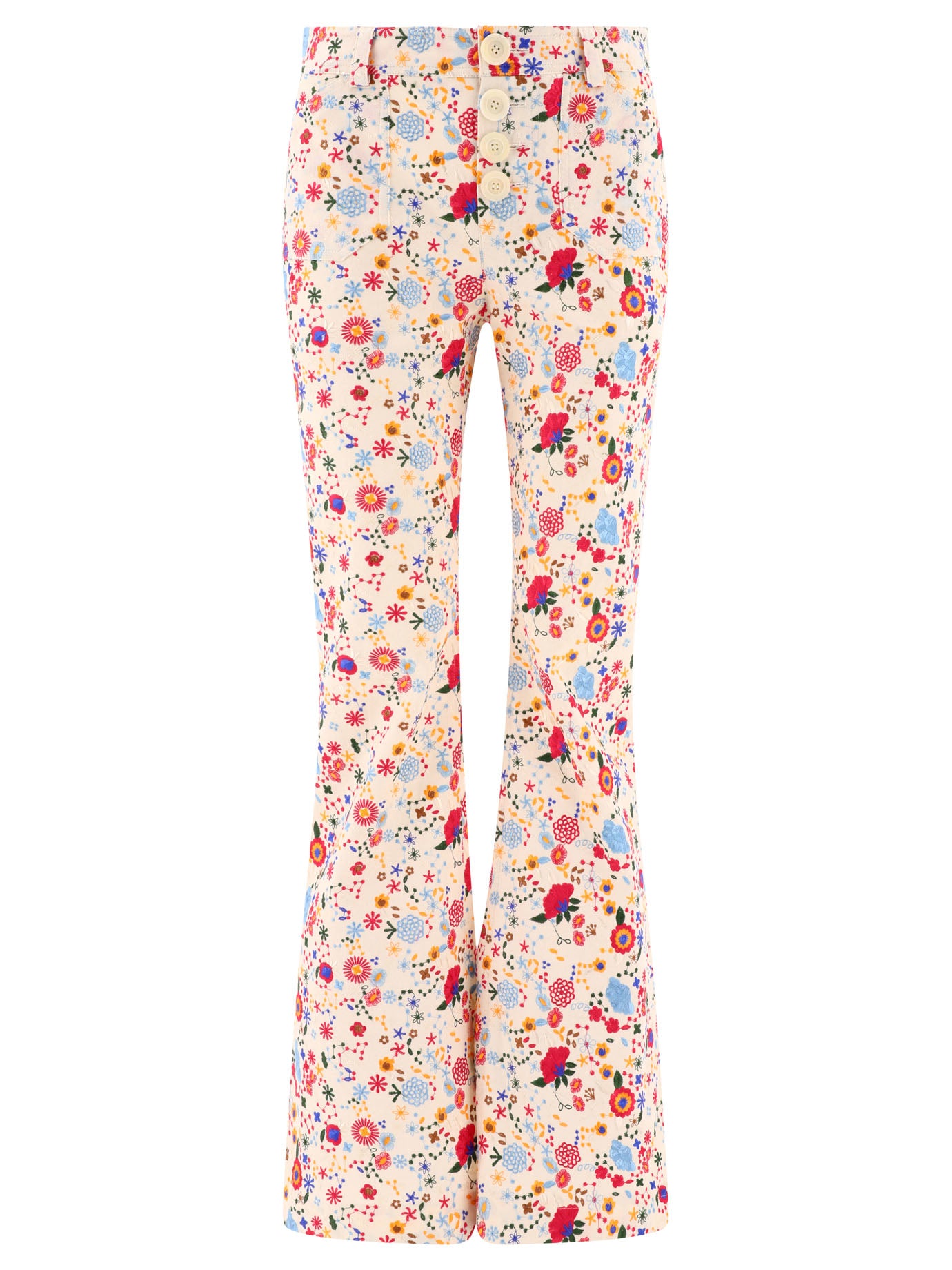 Ines de la fressange Charlotte Embroidered Trousers