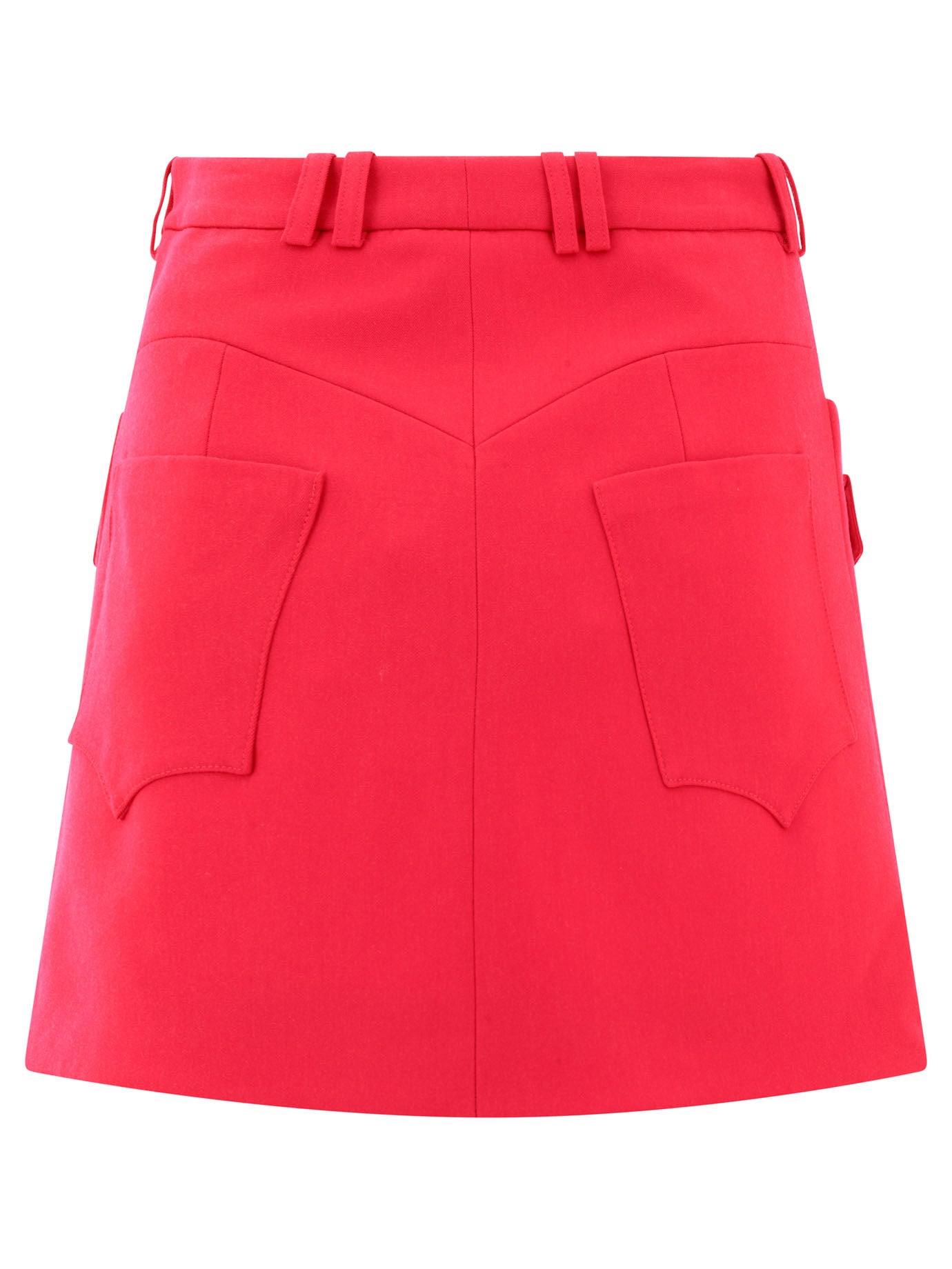 Balmain Western A-Line Cut-Out Skirt