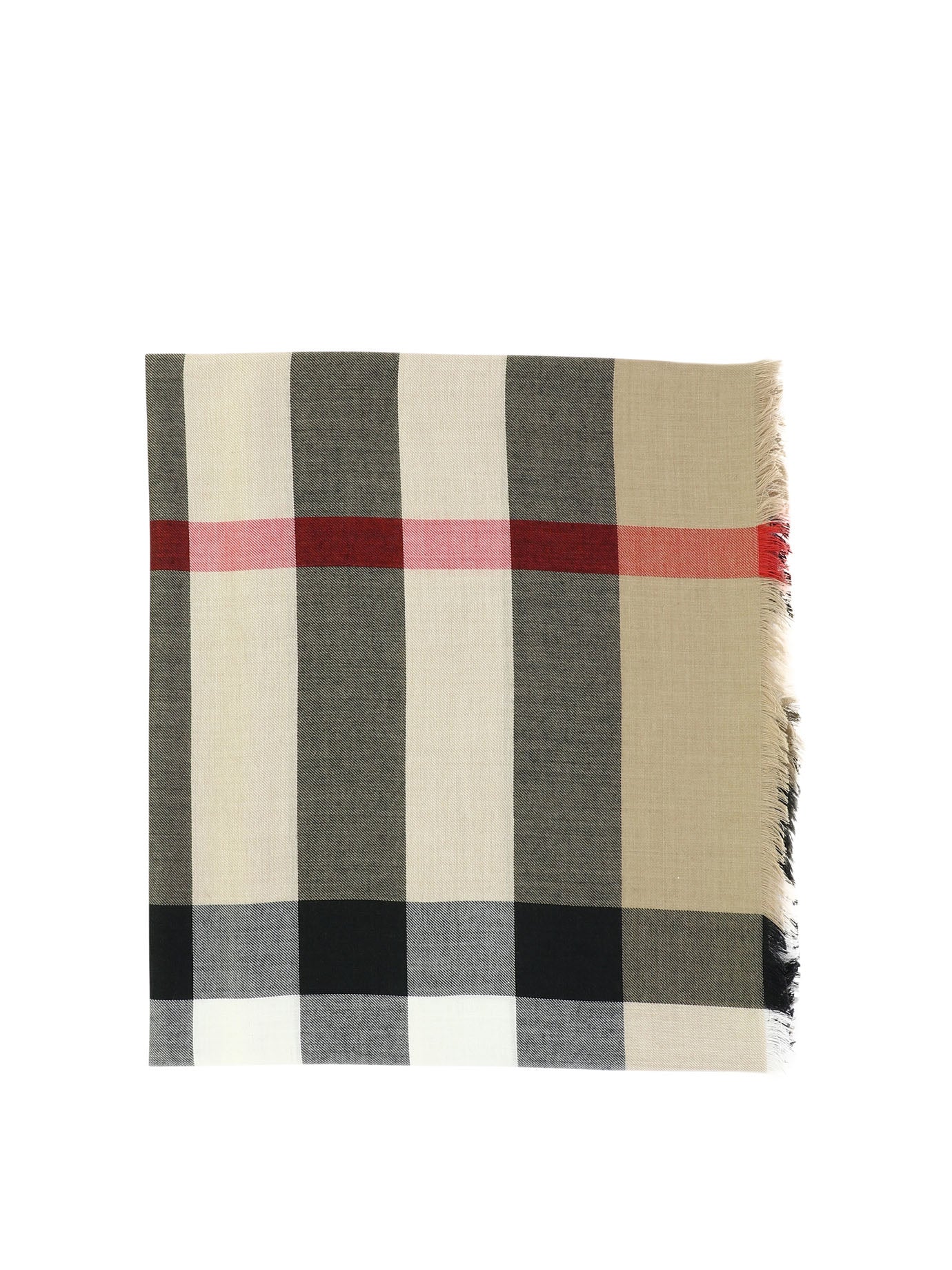 Burberry Check Cashmere Silk Scarf