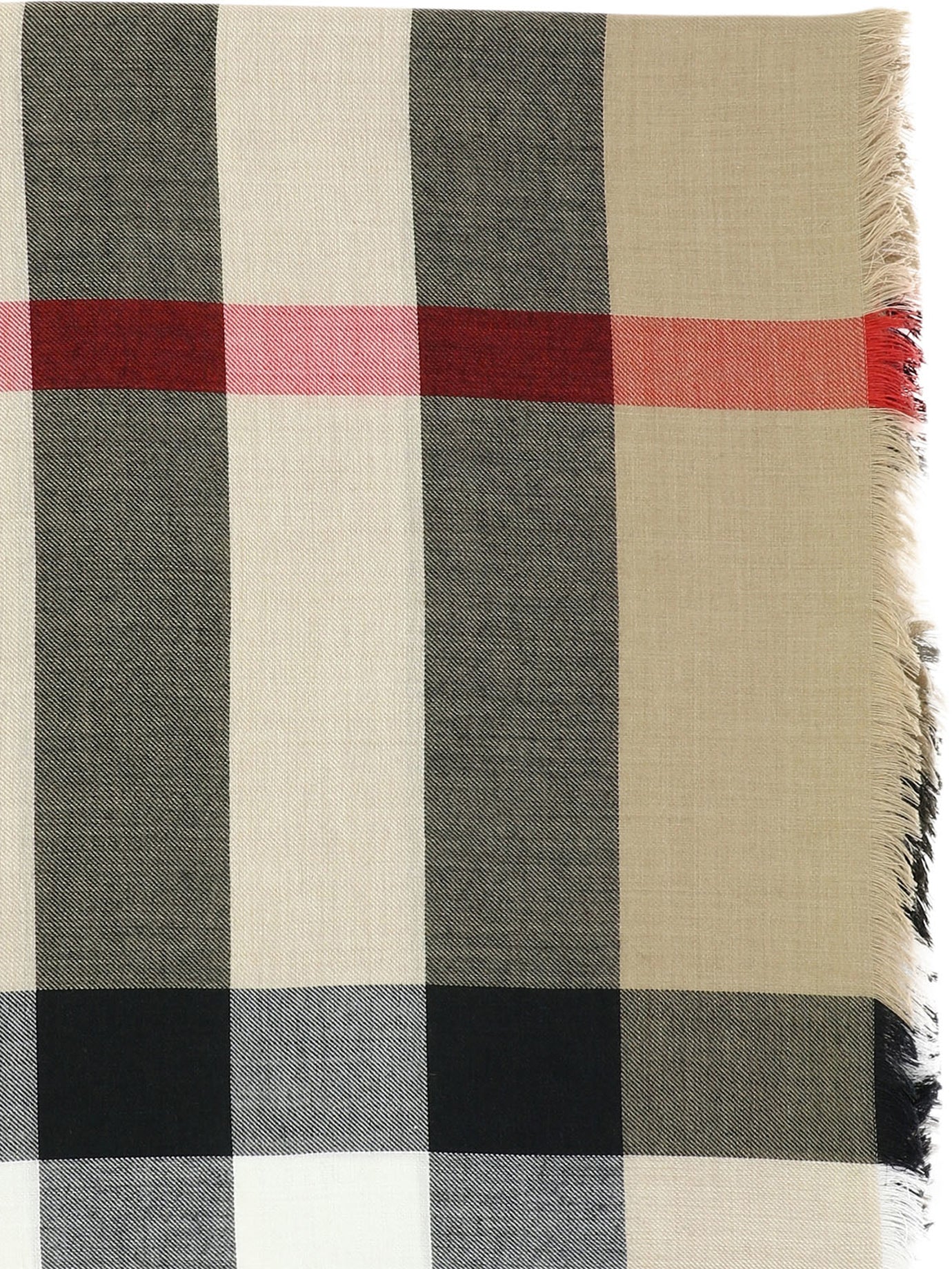 Burberry Check Cashmere Silk Scarf