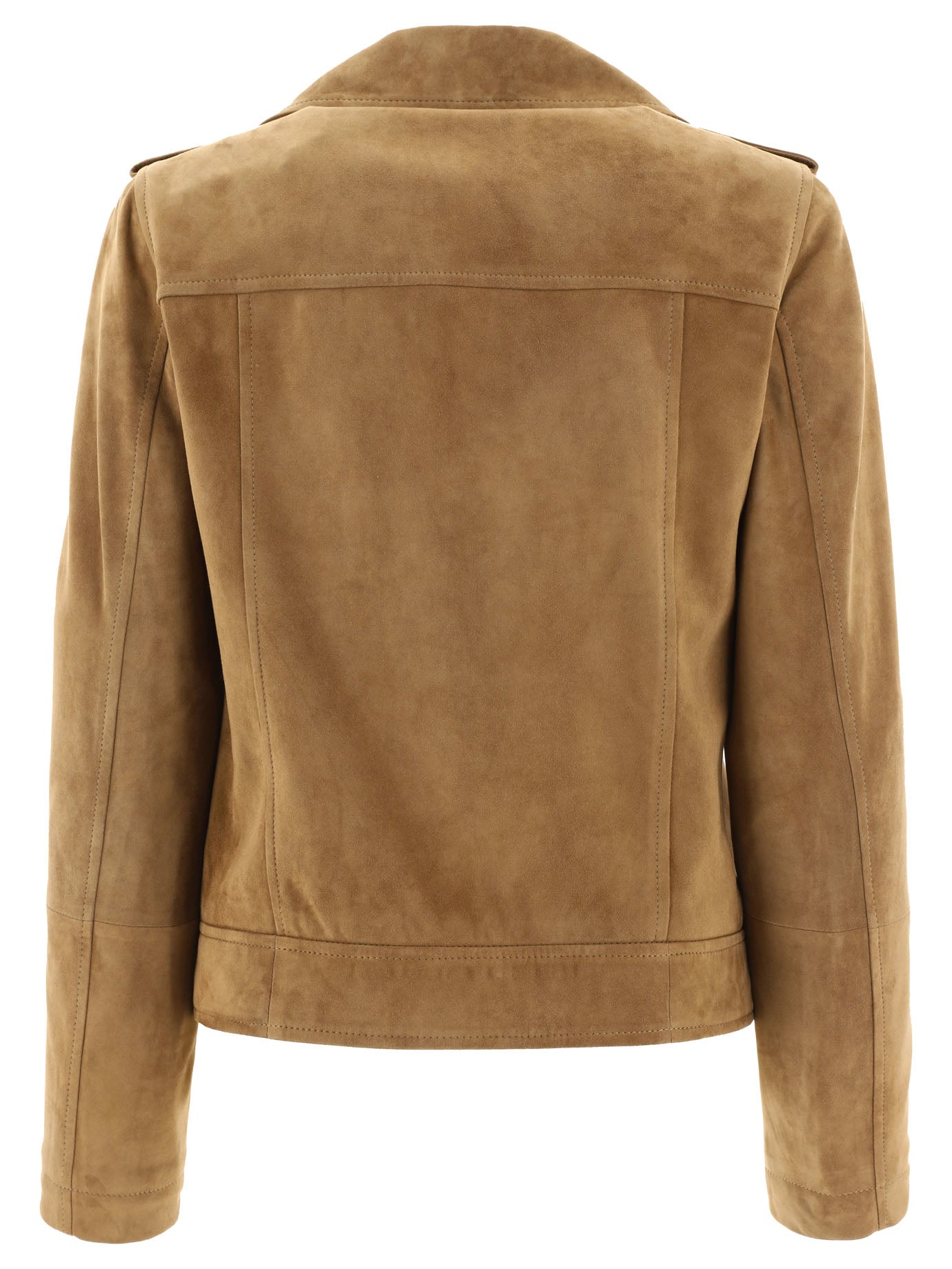 Brunello Cucinelli Suede Biker Jacket With Monili