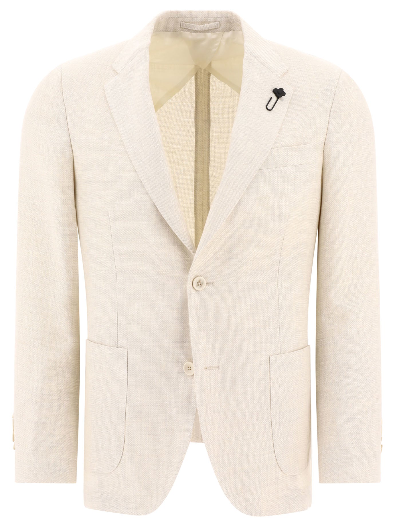 Lardini Single-Breasted Linen-Blend Blazer