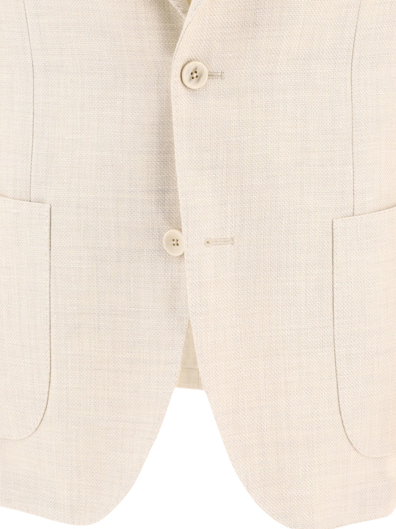 Lardini Single-Breasted Linen-Blend Blazer