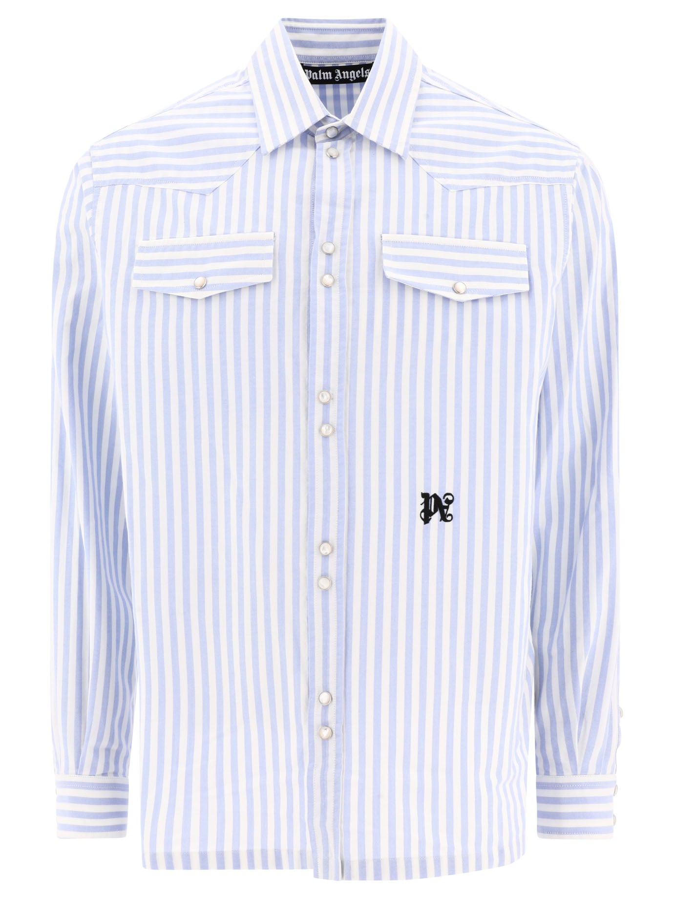 Palm Angels Monogram Striped Shirt