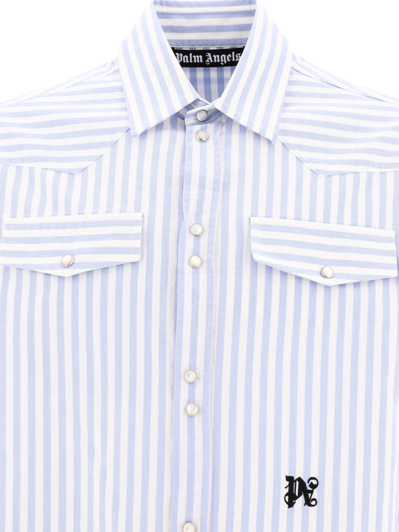 Palm Angels Monogram Striped Shirt