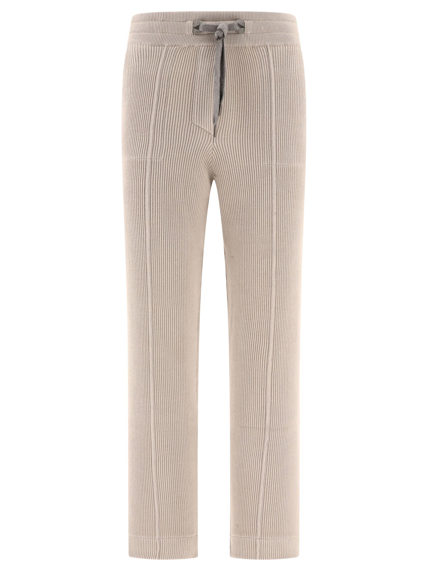 Brunello Cucinelli Trousers With Shiny Eyelets