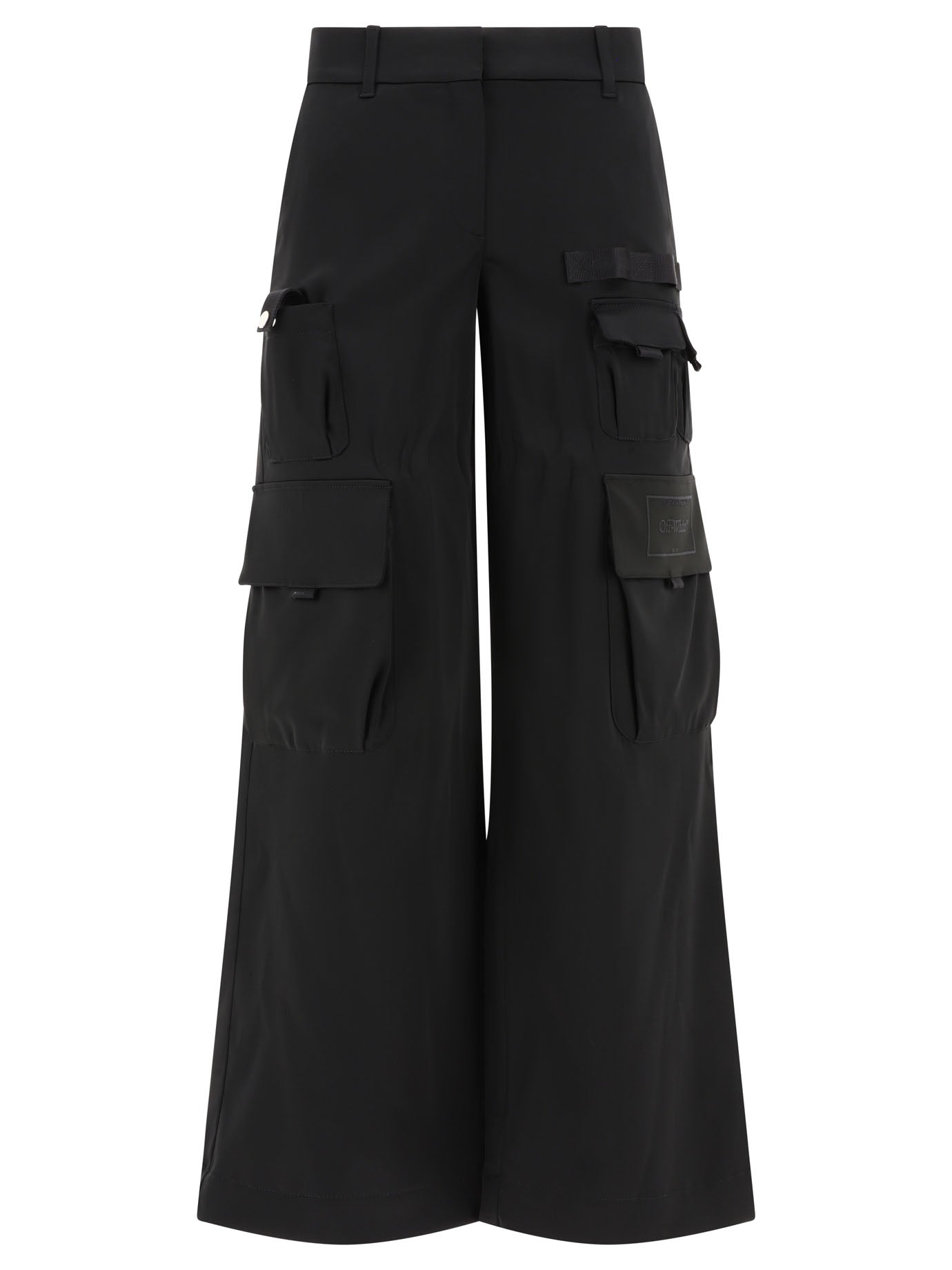 Off-White Satin Toybox Cargo Trousers